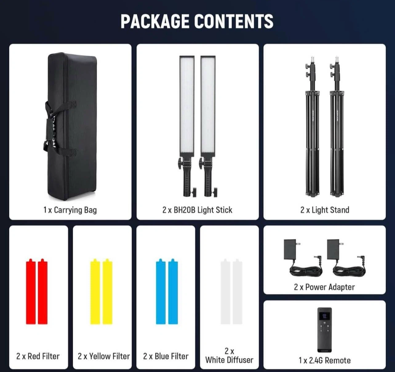 Neewer BH20B LED Light Stick Kit - photo 2