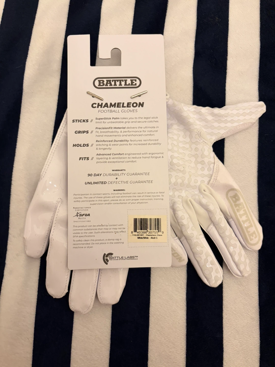 Battle Chameleon Football Gloves - Adult Small - photo 5