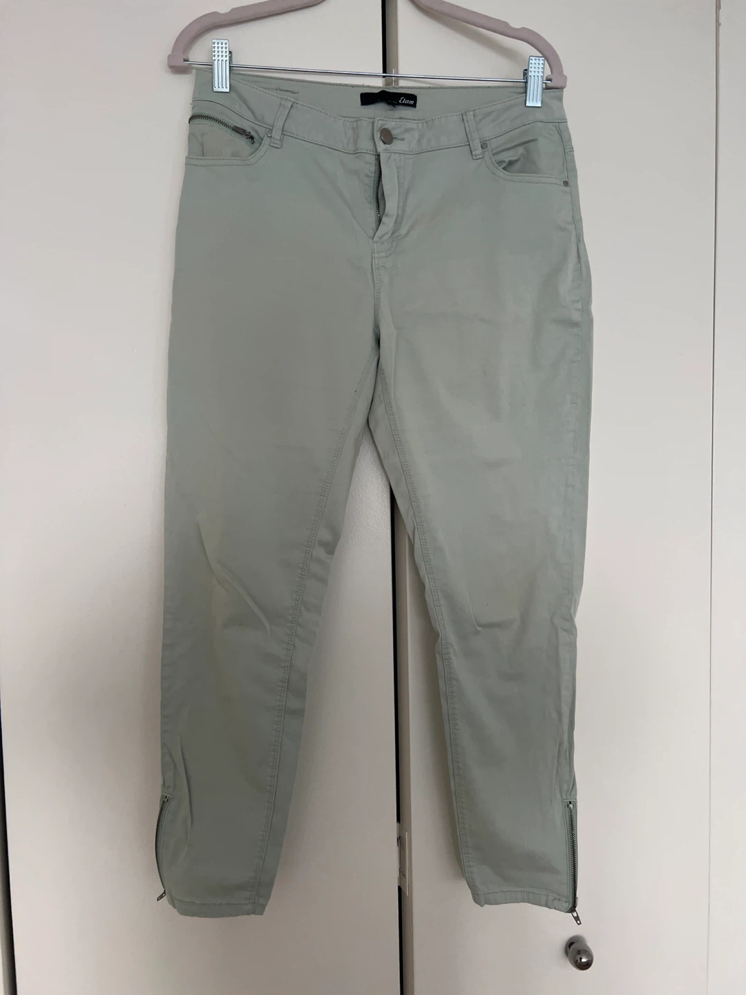 Etam Sage Green Slim Fit Pants