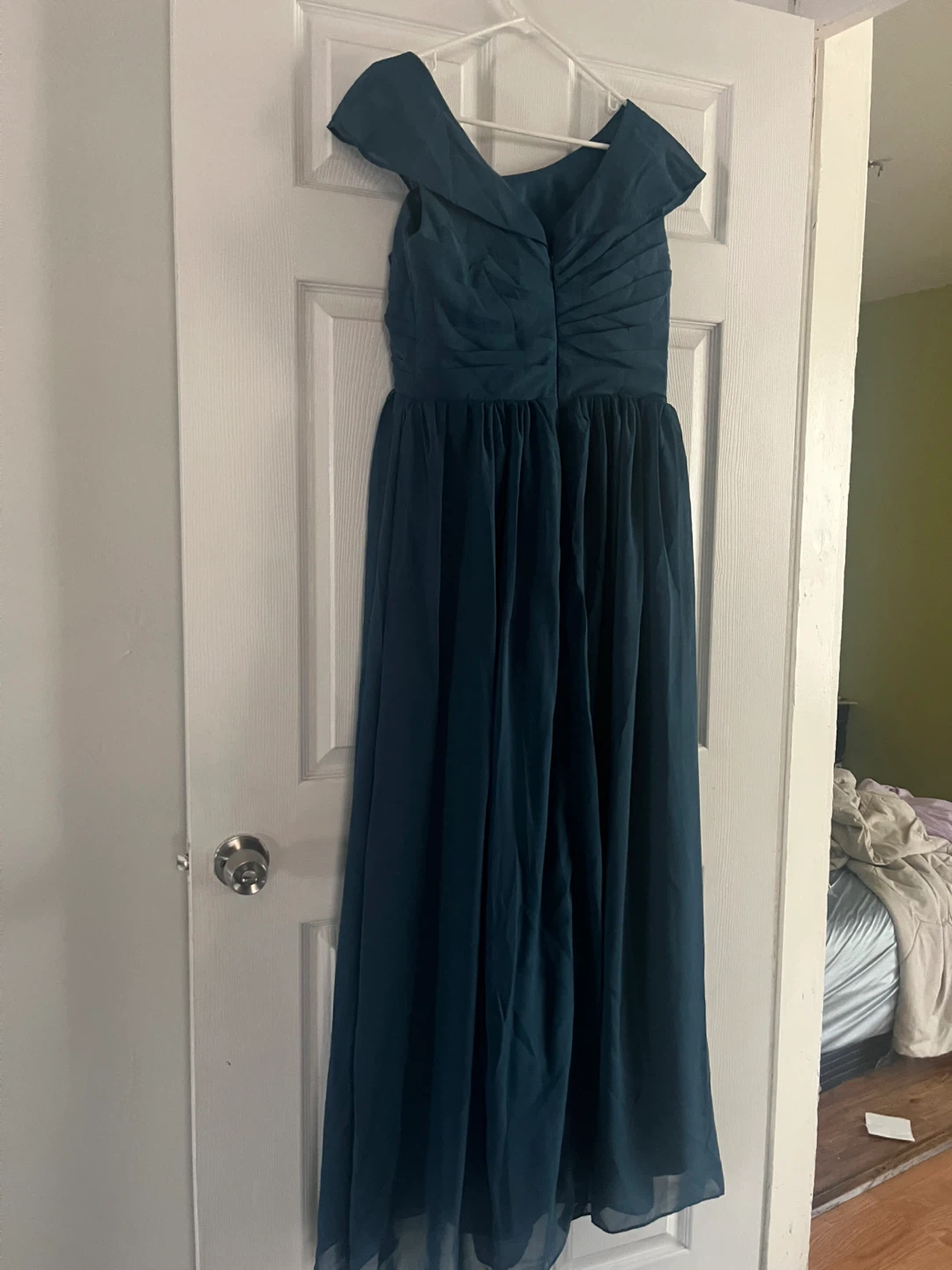 Dark Teal Off-the-Shoulder Formal Dress - photo 2