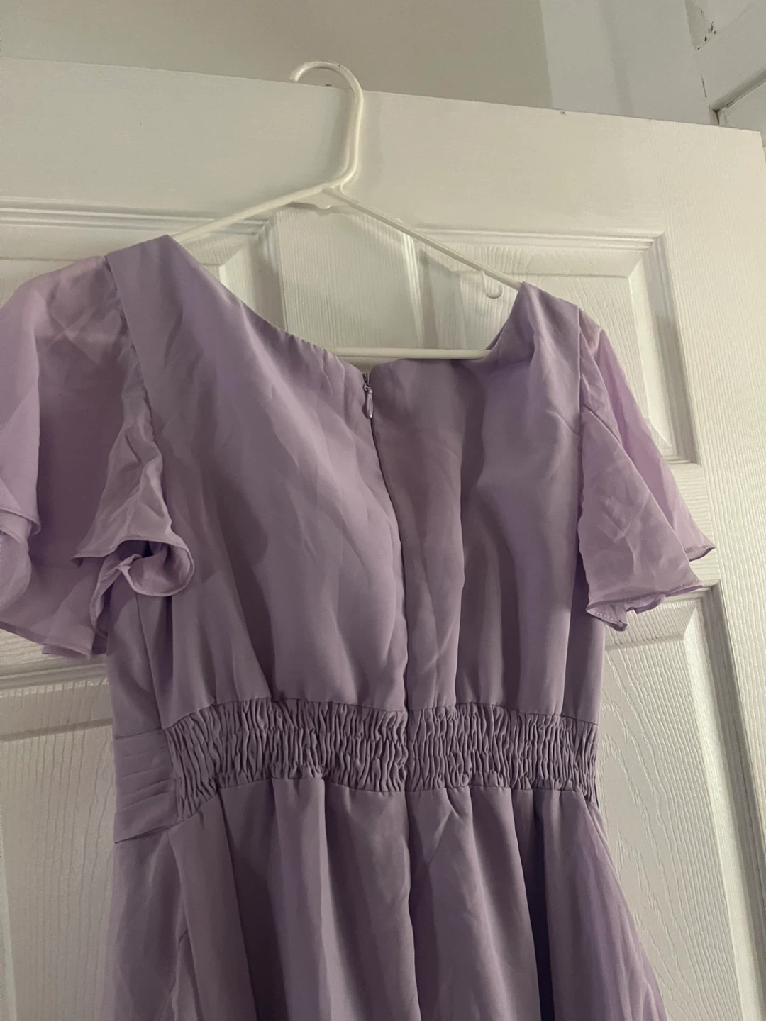 Light Purple Ruffle Sleeve High-Low Dress - photo 2