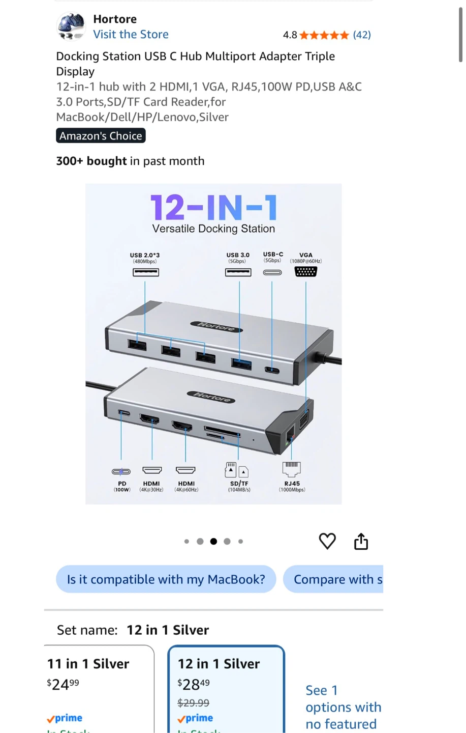 Hortore 12-in-1 USB-C Docking Station - photo 2