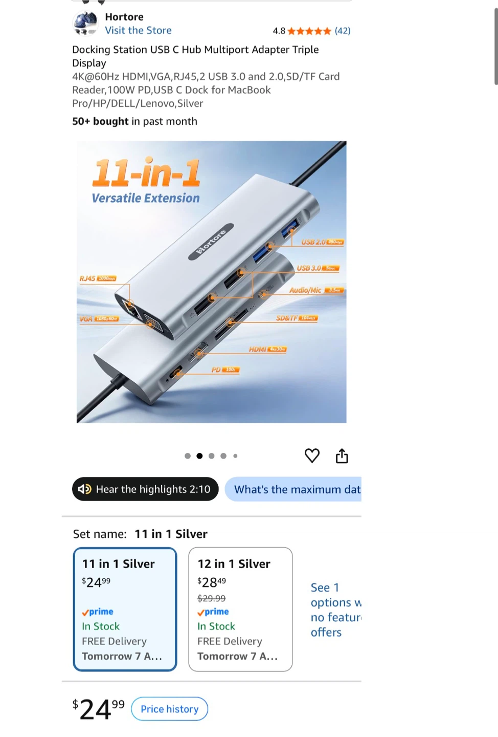 Hortore 12-in-1 USB-C Docking Station - photo 3