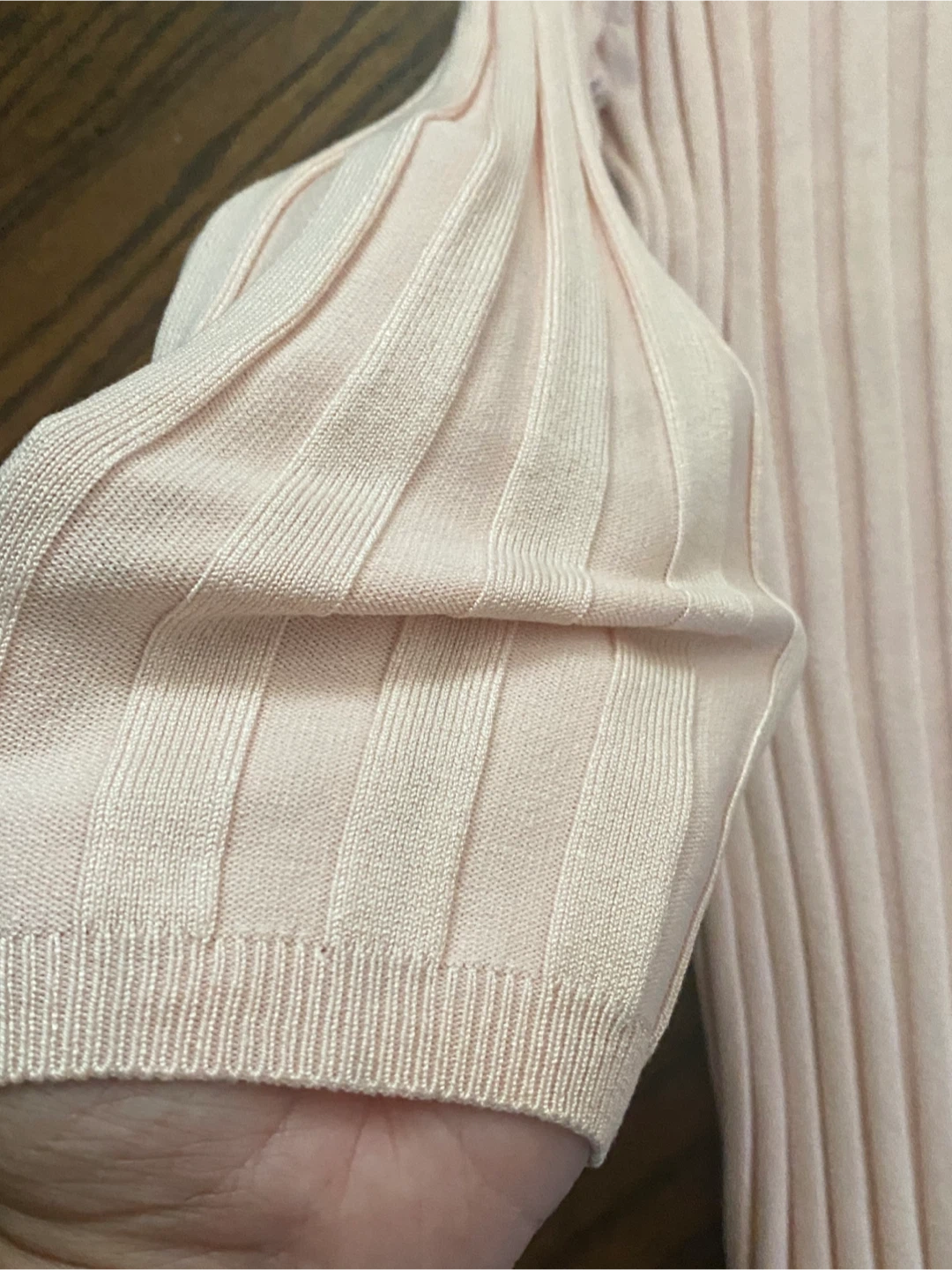 Evie pink silk-blend ribbed long sleeve top - photo 5