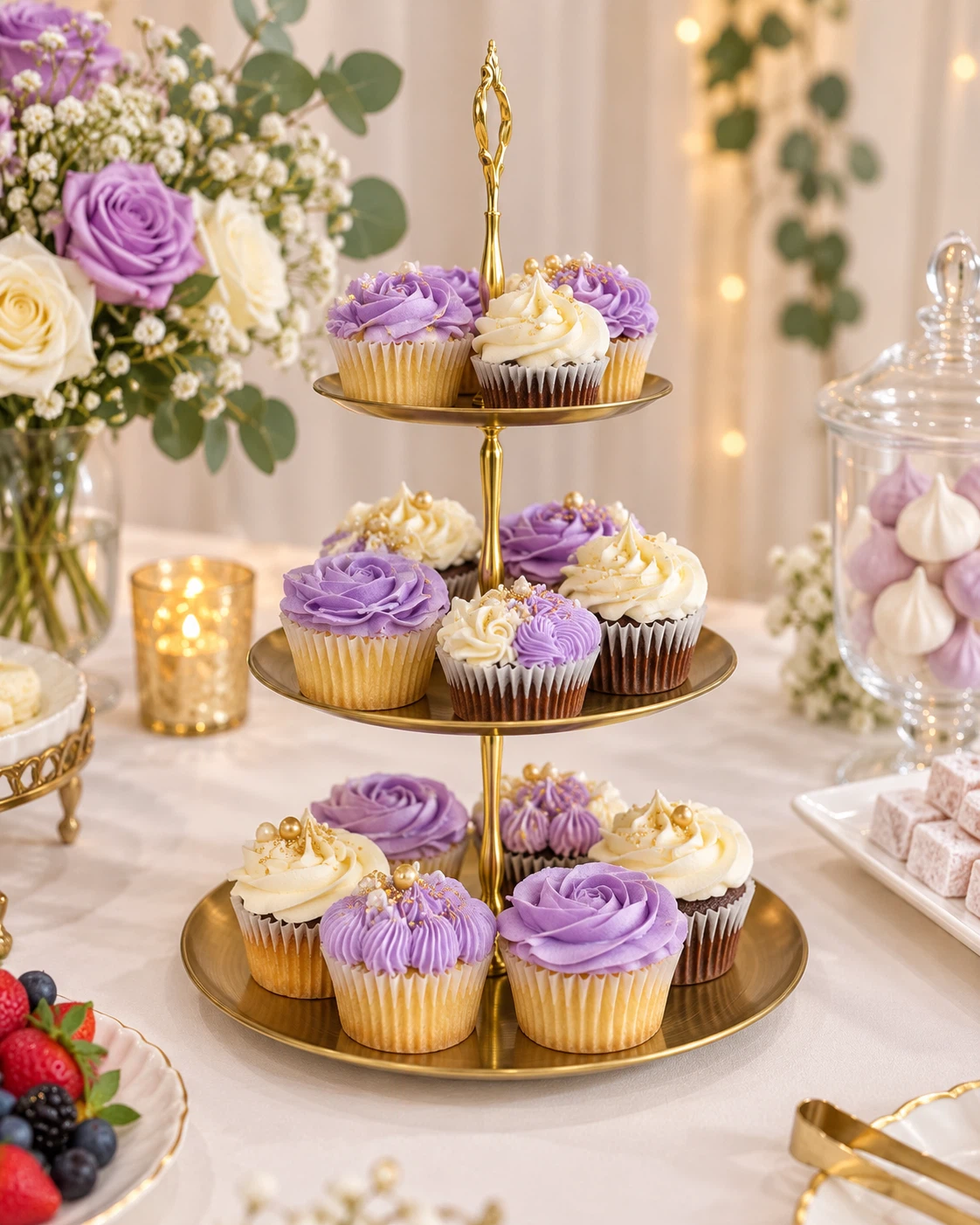 3-Tier Gold Dessert Stand - photo 4