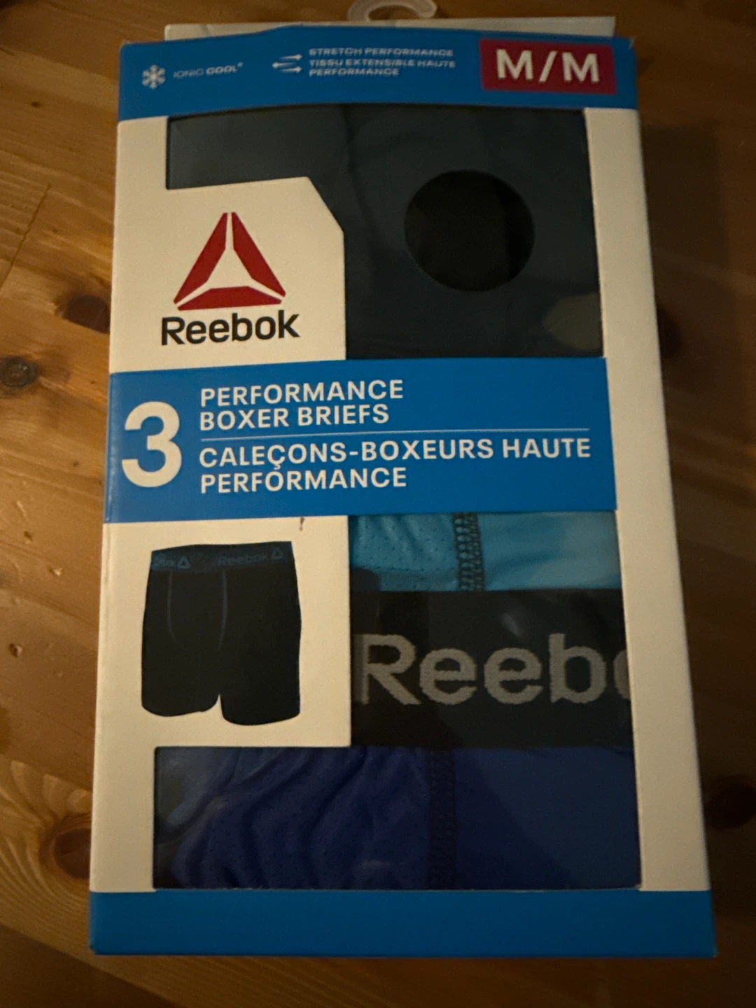 Reebok Performance Boxer Briefs - 3 Pack - Medium