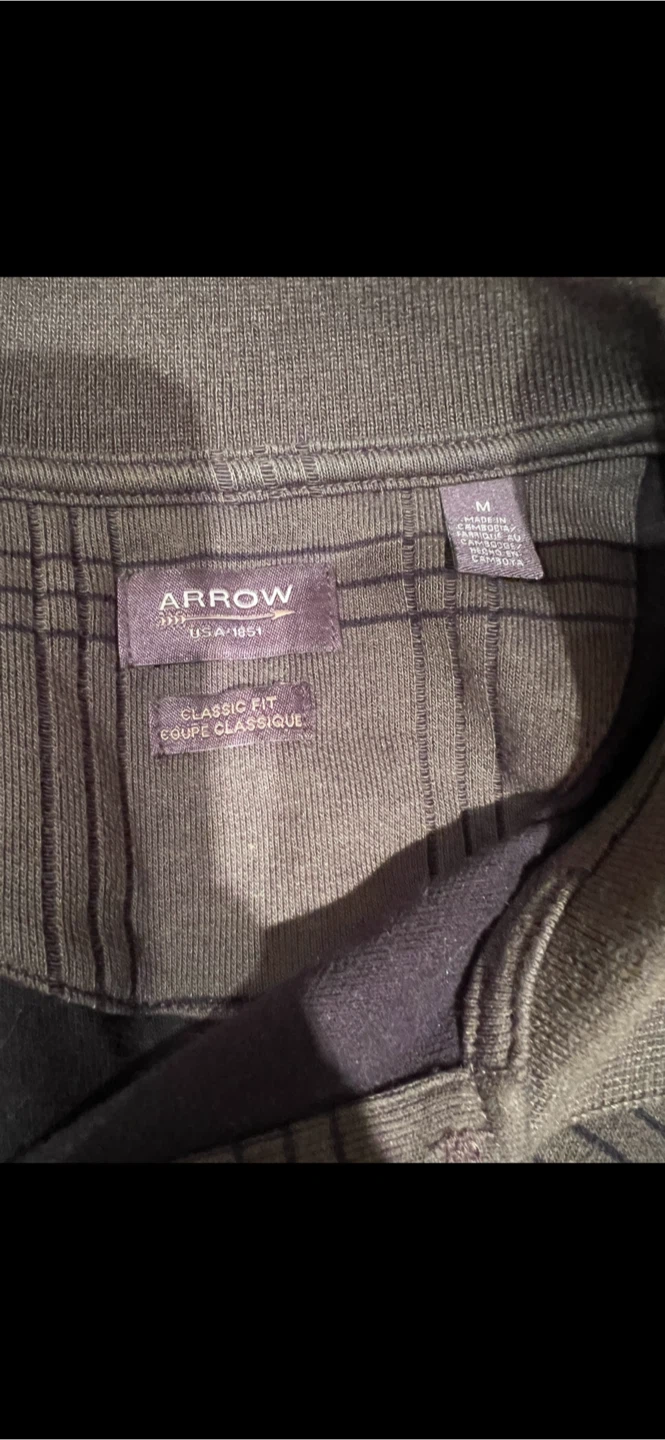 Arrow Classic Fit Long Sleeve Polo Shirt - Size M - photo 3