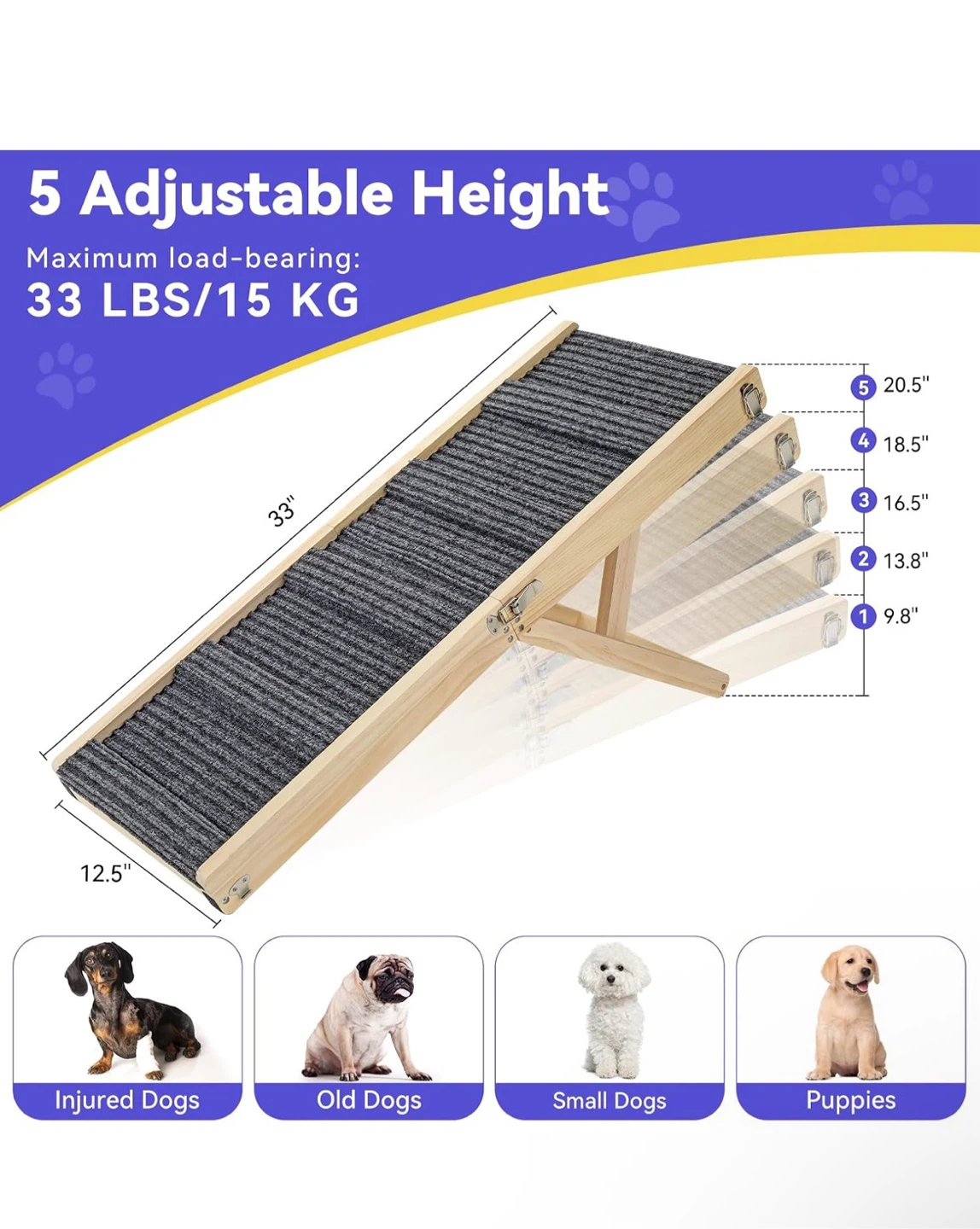 Pawaboo Adjustable Pet Ramp - photo 3