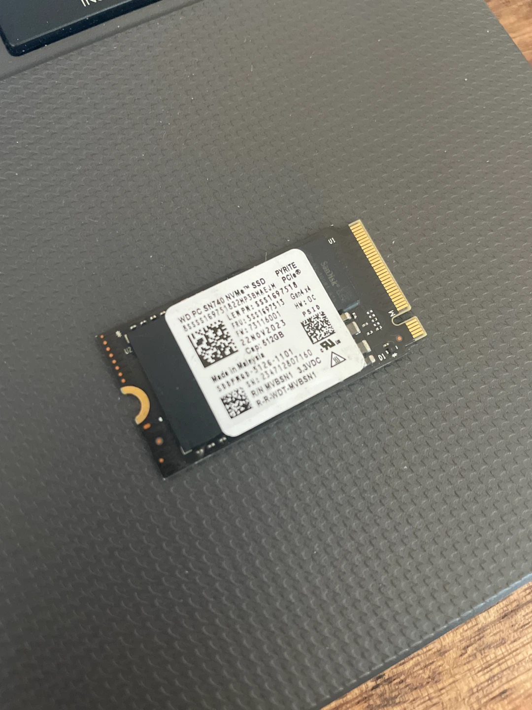 WD SN740 GEN 4 512GB NVME SSD
