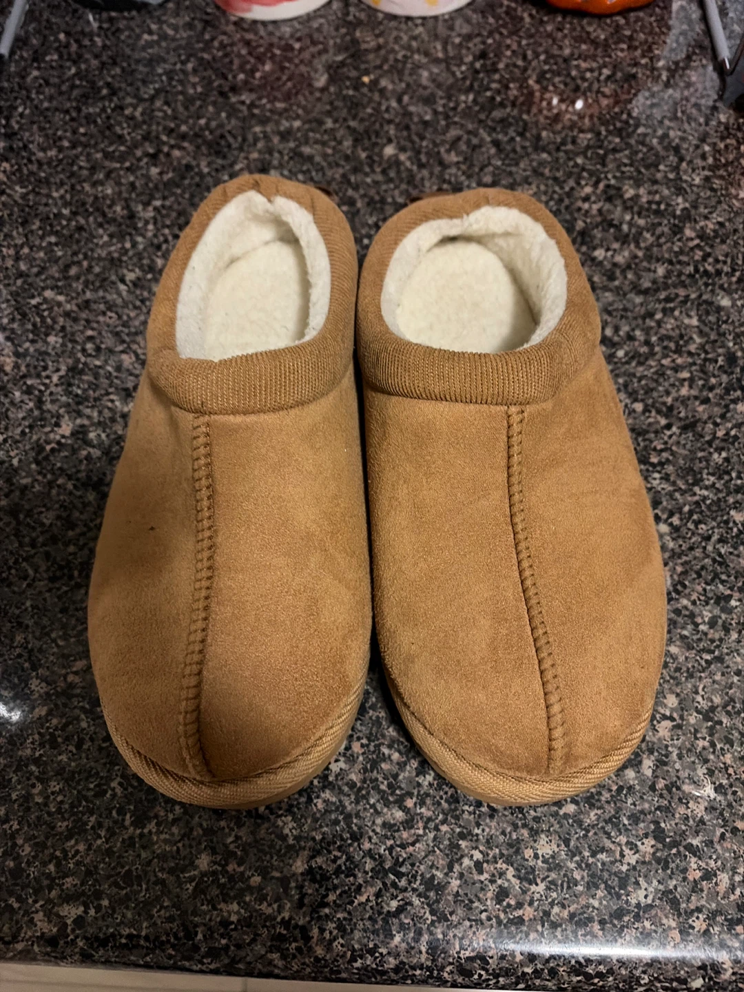 Kids George Tan Suede Slippers