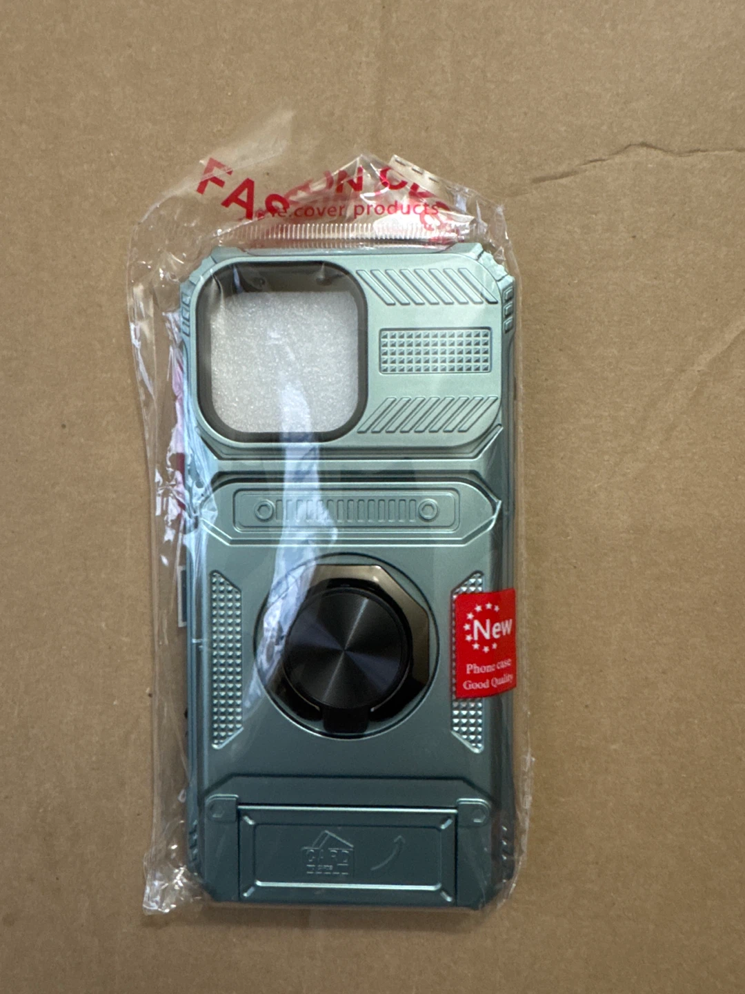 iPhone 15 Pro Max Green Protective Phone Case with Ring Stand