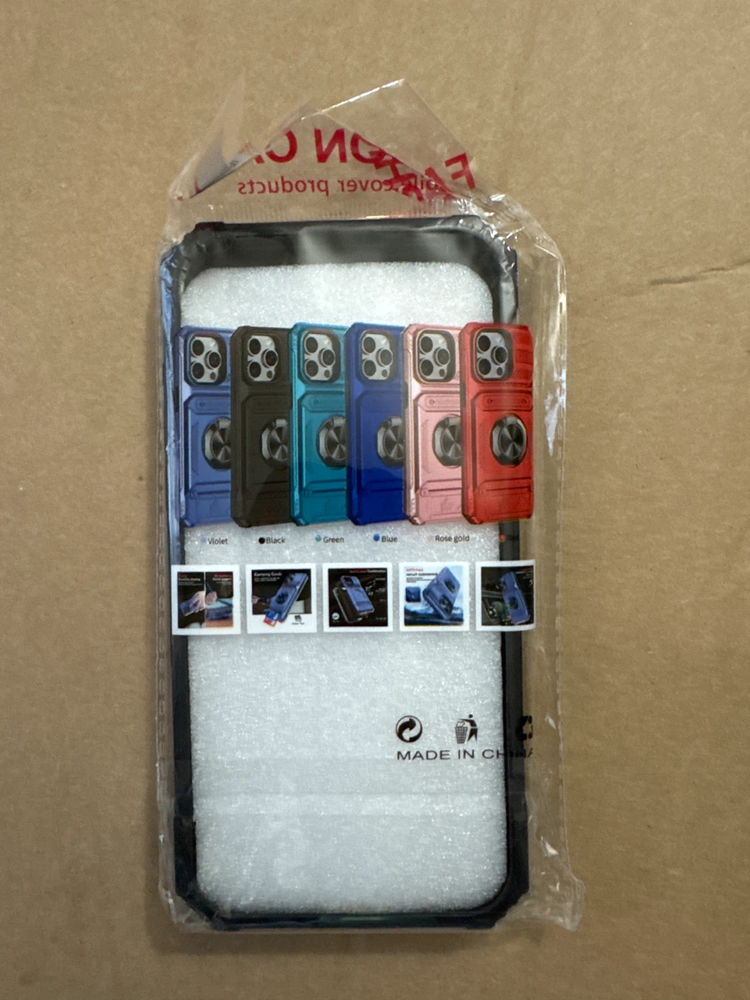 iPhone 15 Pro Max Green Protective Phone Case with Ring Stand - photo 2