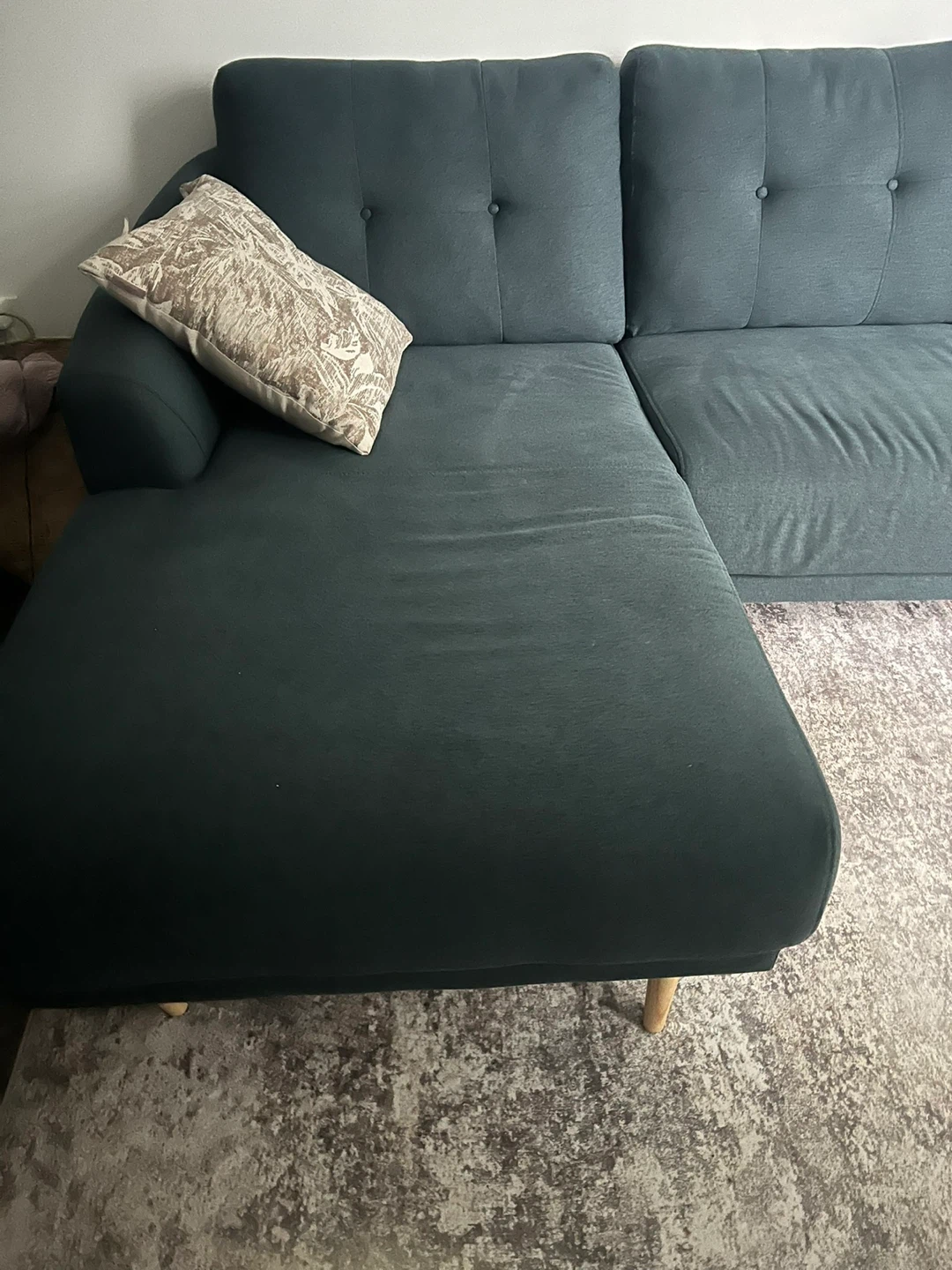 Dark Grey Sectional Sofa with Chaise - photo 2