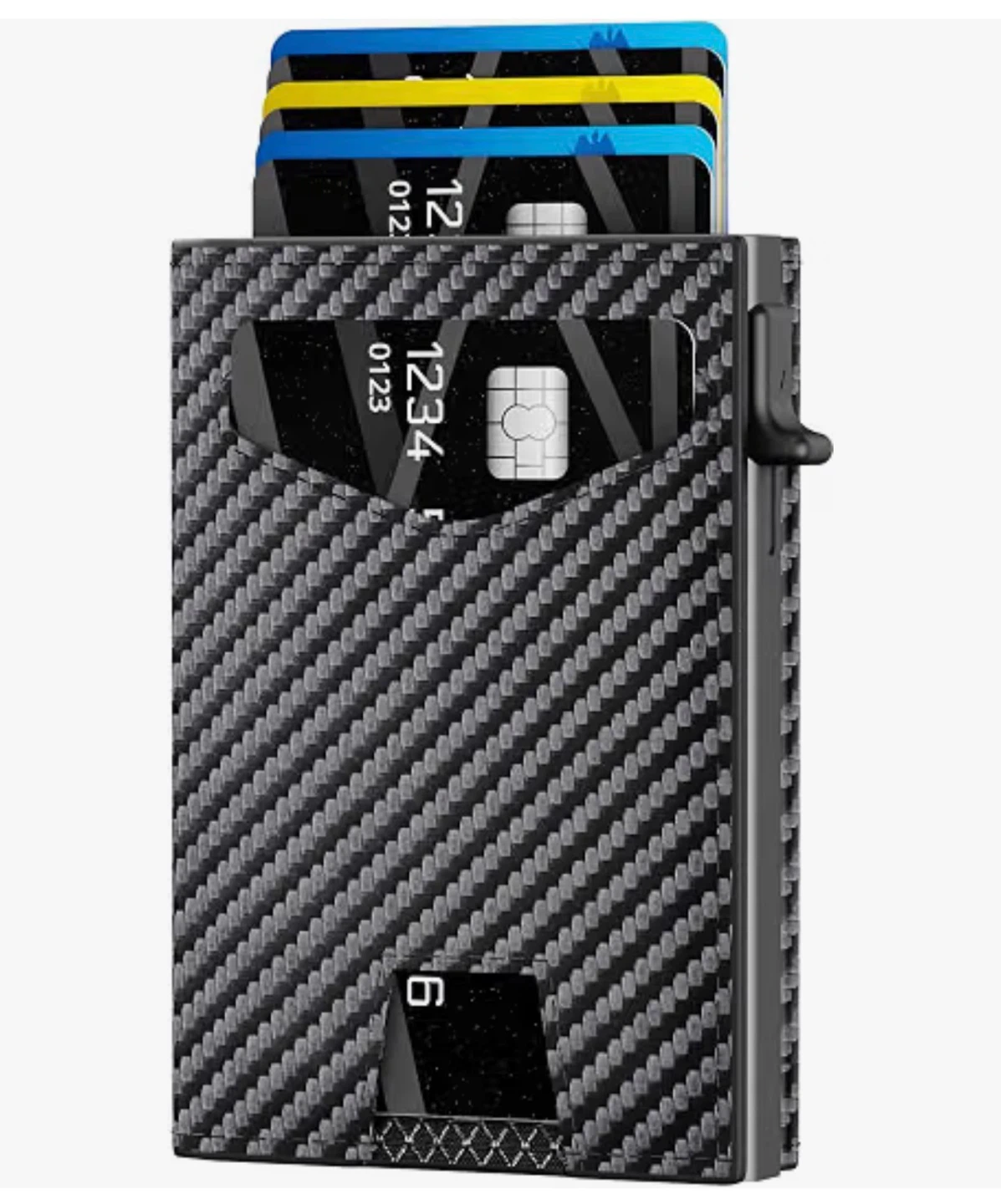 RFID Blocking Carbon Fiber Pattern Pop-Up Wallet