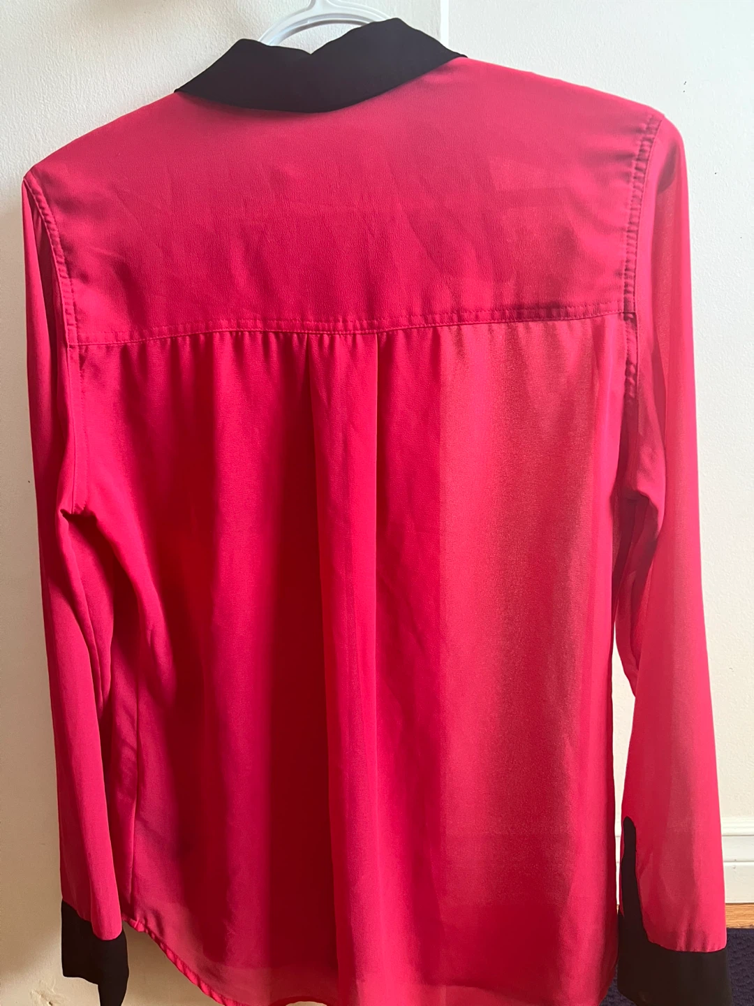 Guess Hot Pink Long Sleeve Blouse - photo 2