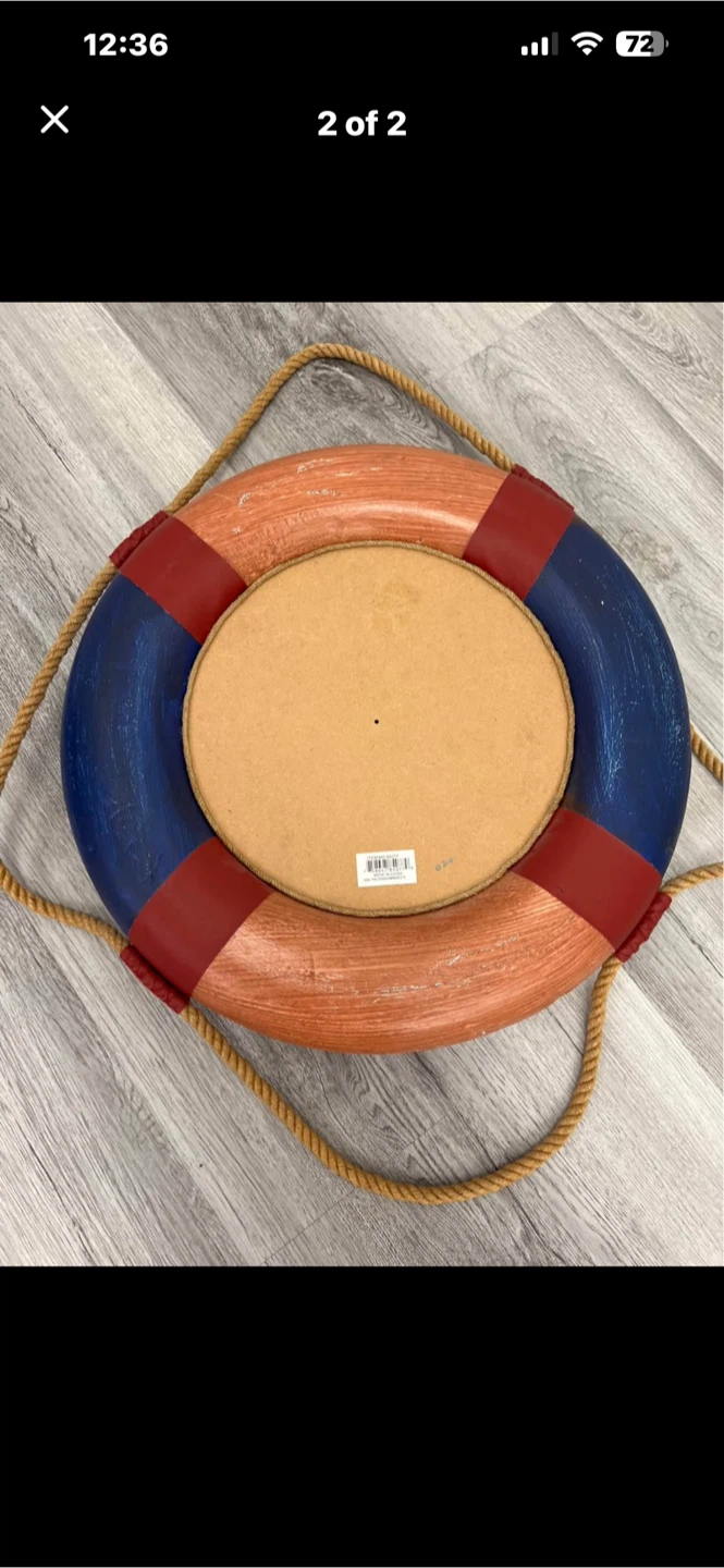 Nautical Welcome Aboard Life Preserver Mirror - photo 2