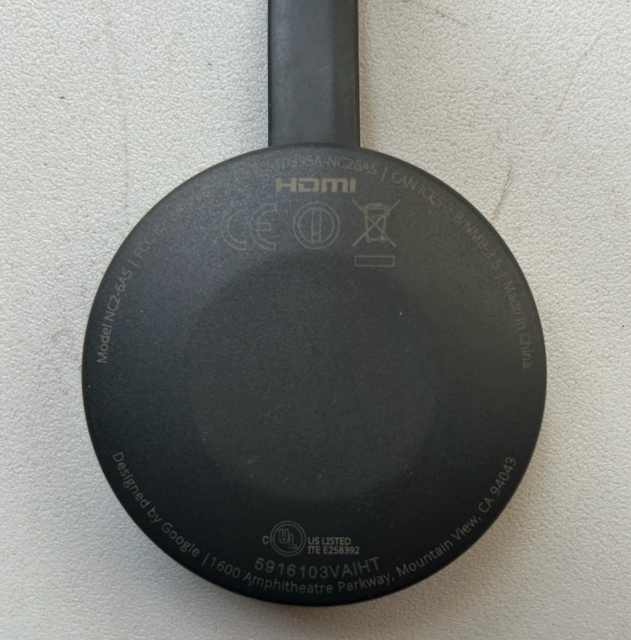 Google Chromecast Model NC2-6A5 - photo 2
