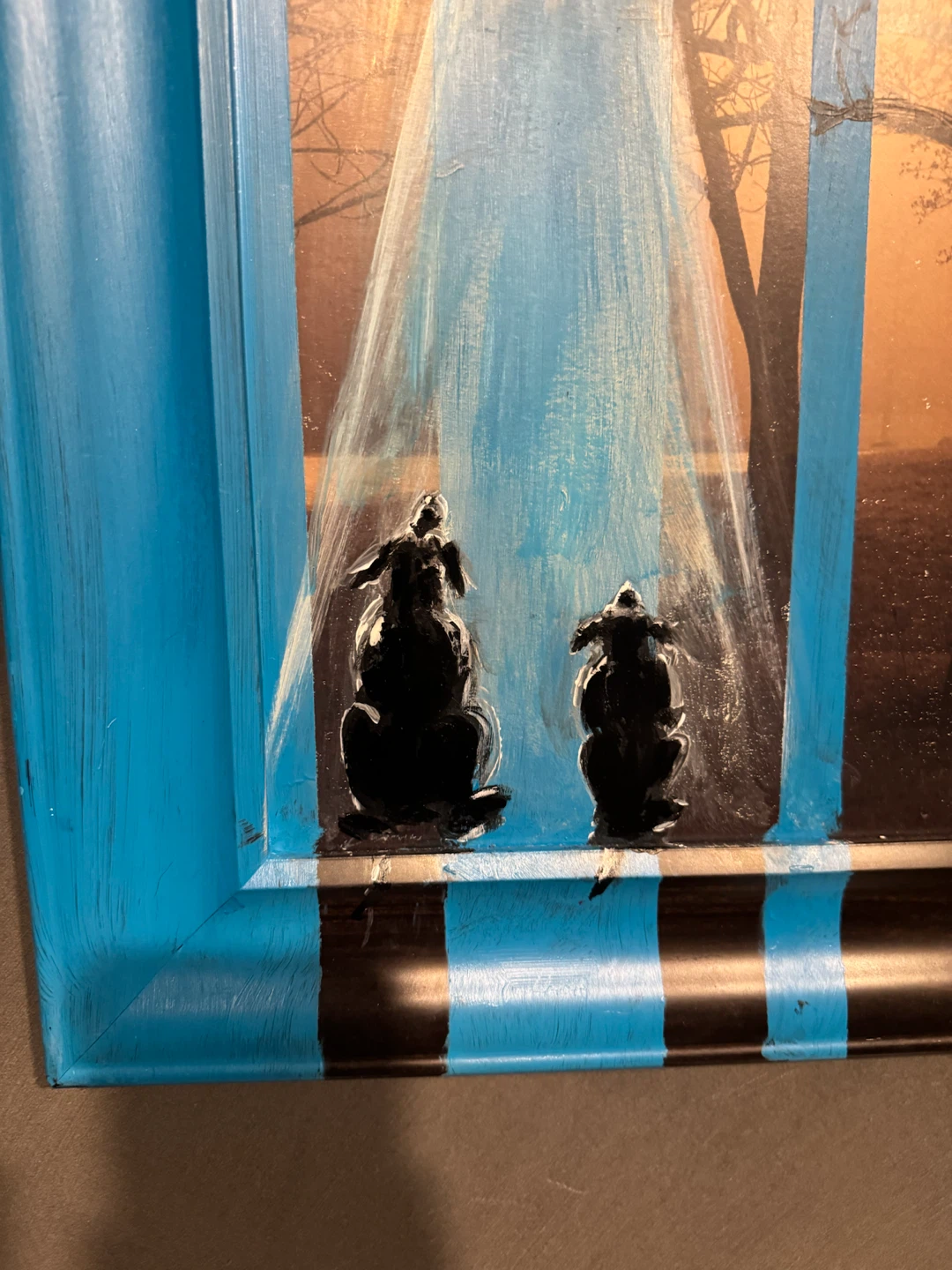Framed UFO Art painted by me