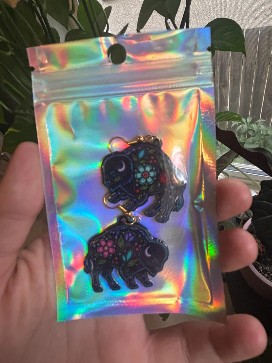 Floral Buffalo Earrings