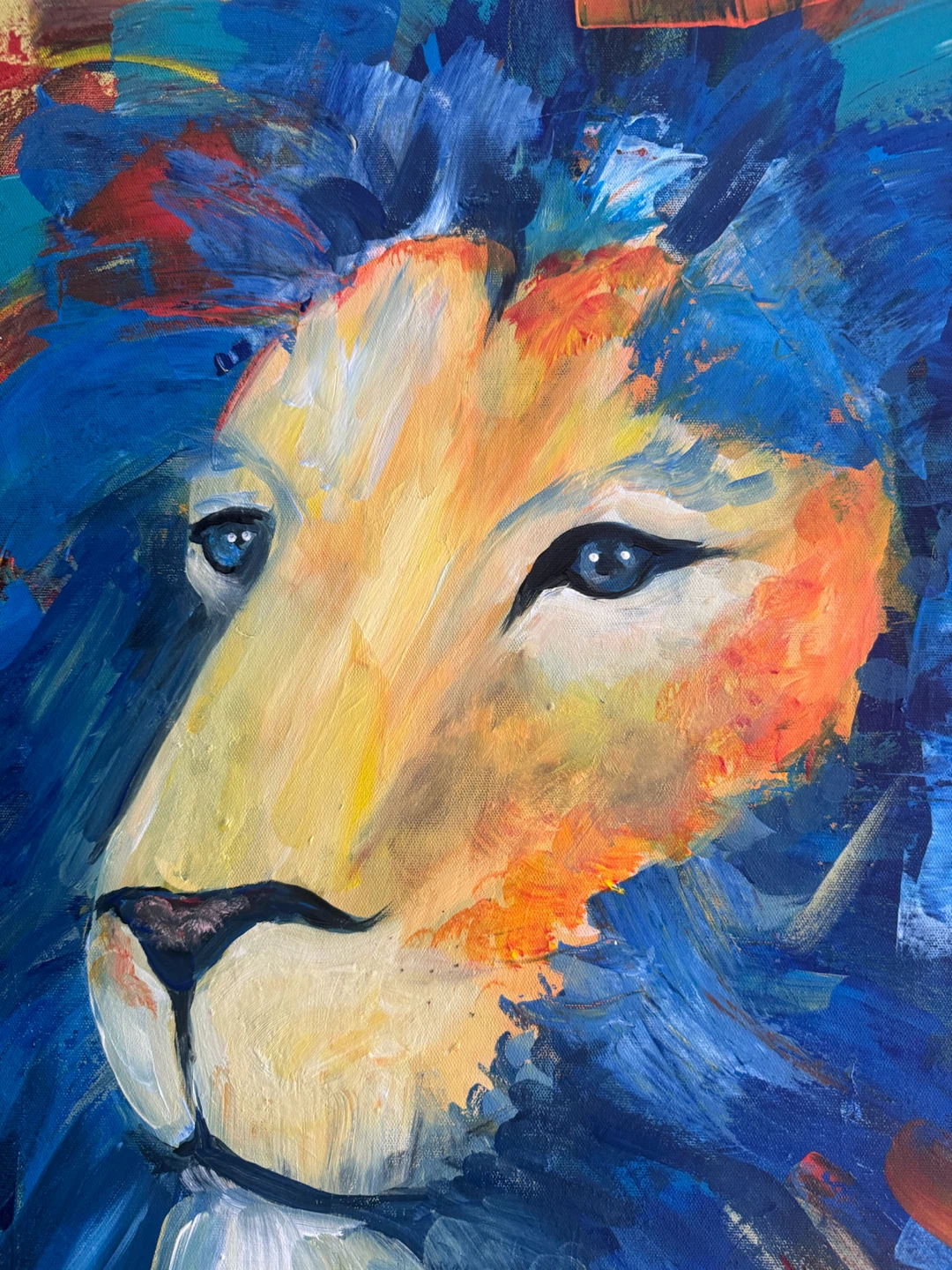 Abstract Lion Canvas painting by me - photo 2