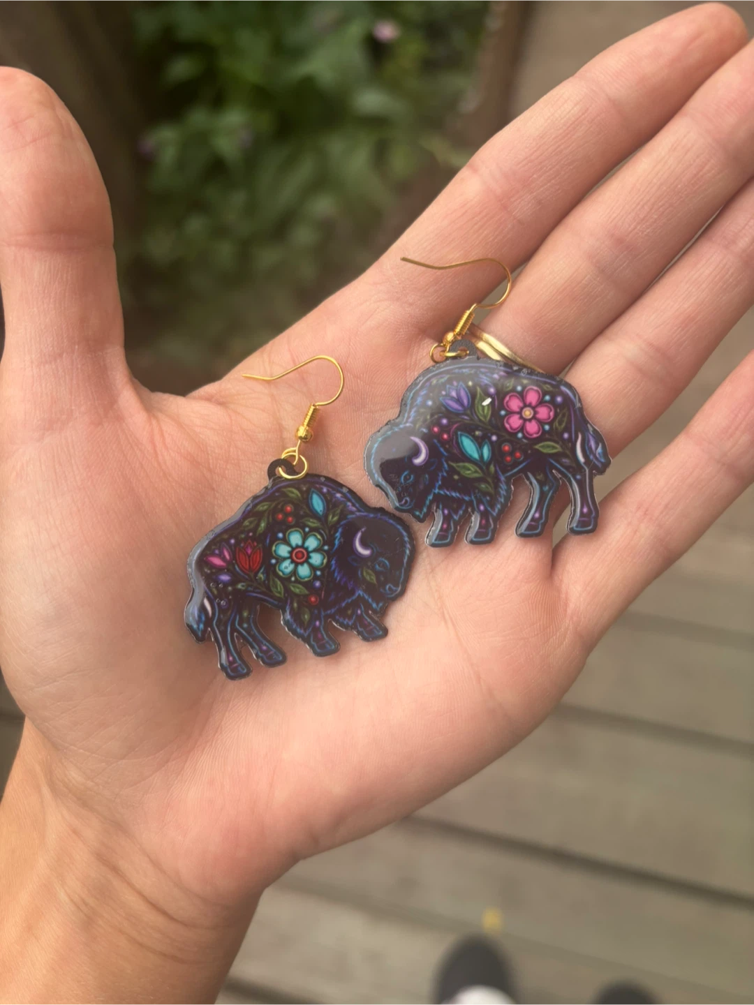 Floral Buffalo Earrings - photo 2