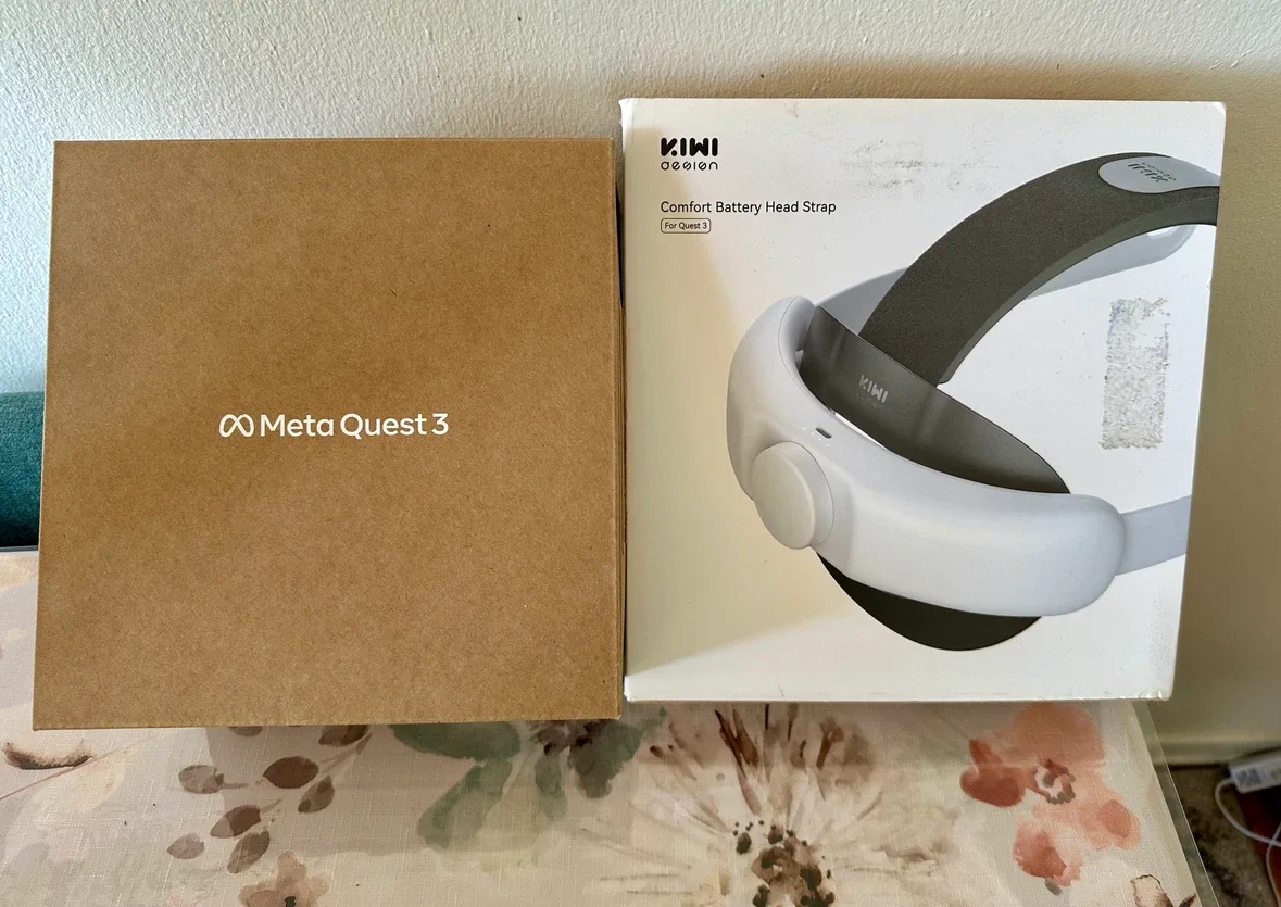 Meta Quest 3 128gb with Kiwi battery head strap - photo 2