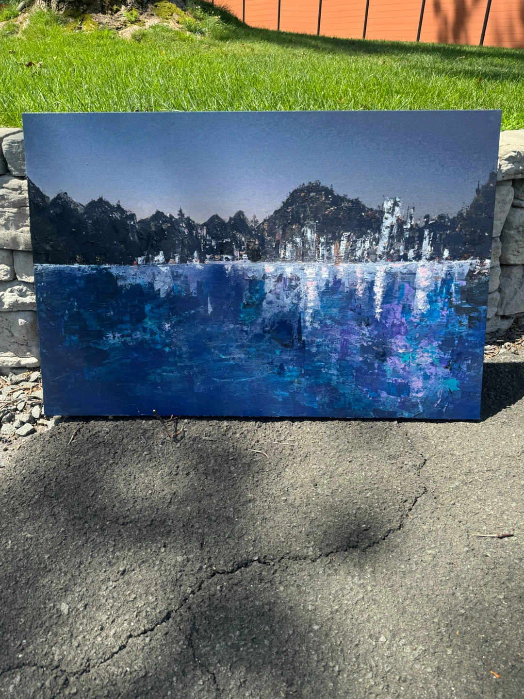Original Hand-Painted Acrylic Landscape Canvas - photo 2