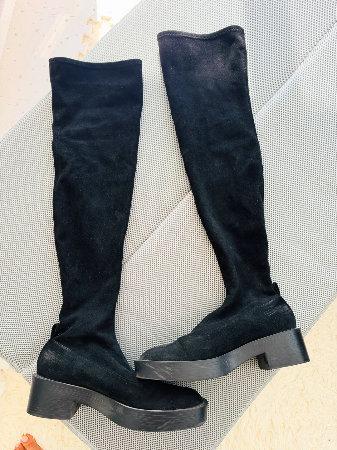 Charles & Keith Black Thigh High Boots - photo 2