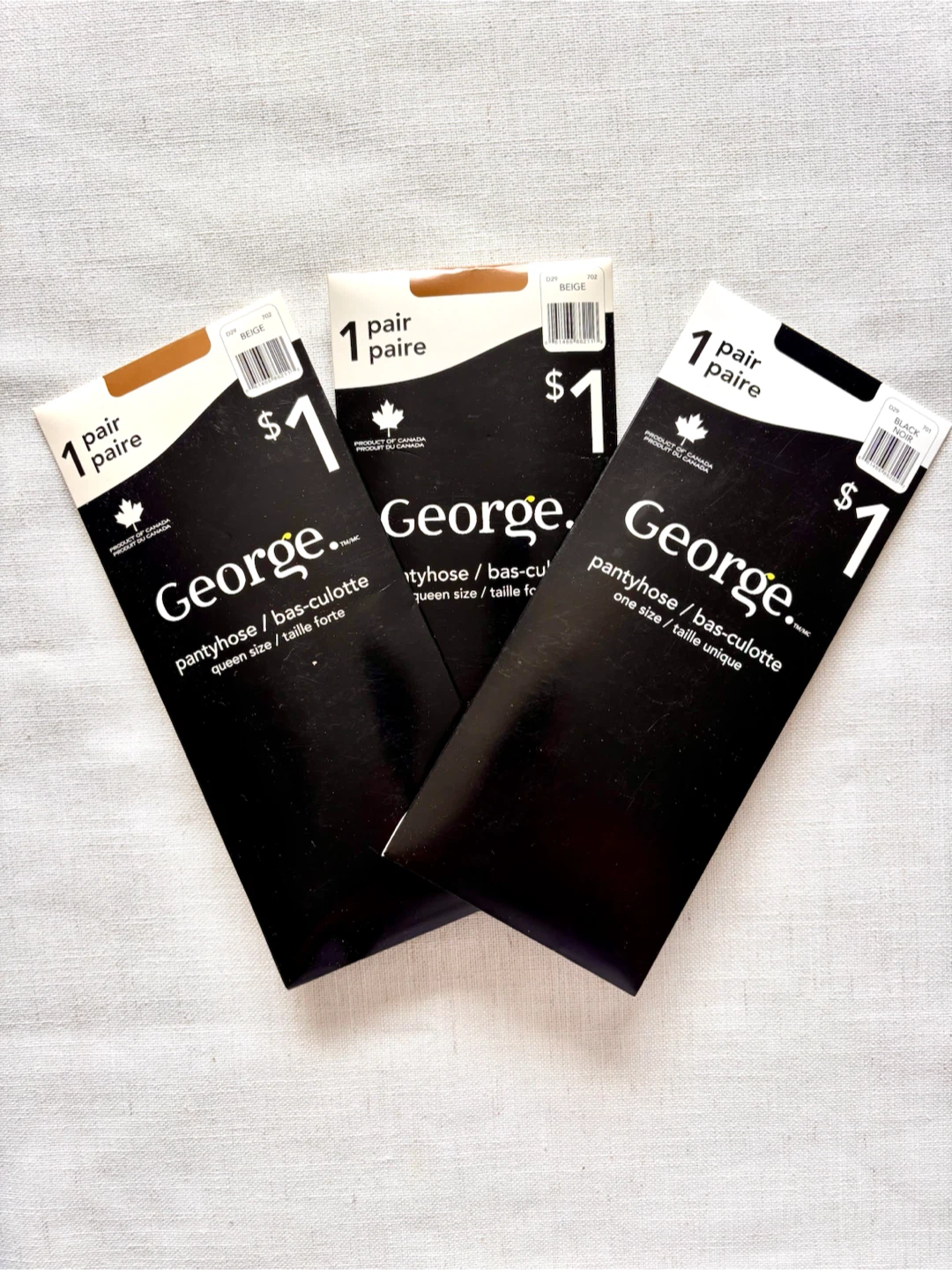 3 Pairs George Pantyhose