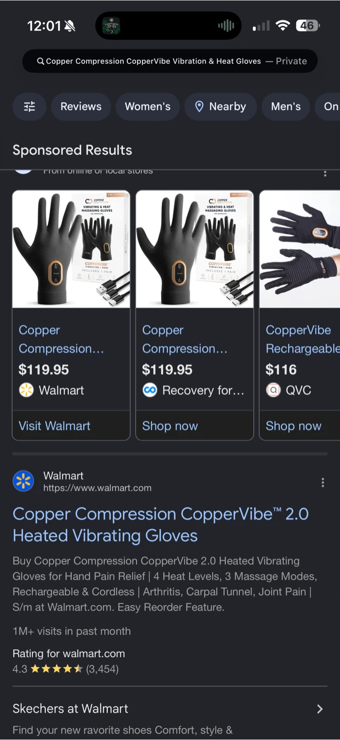 Copper Compression CopperVibe Heated Vibrating Gloves - photo 3