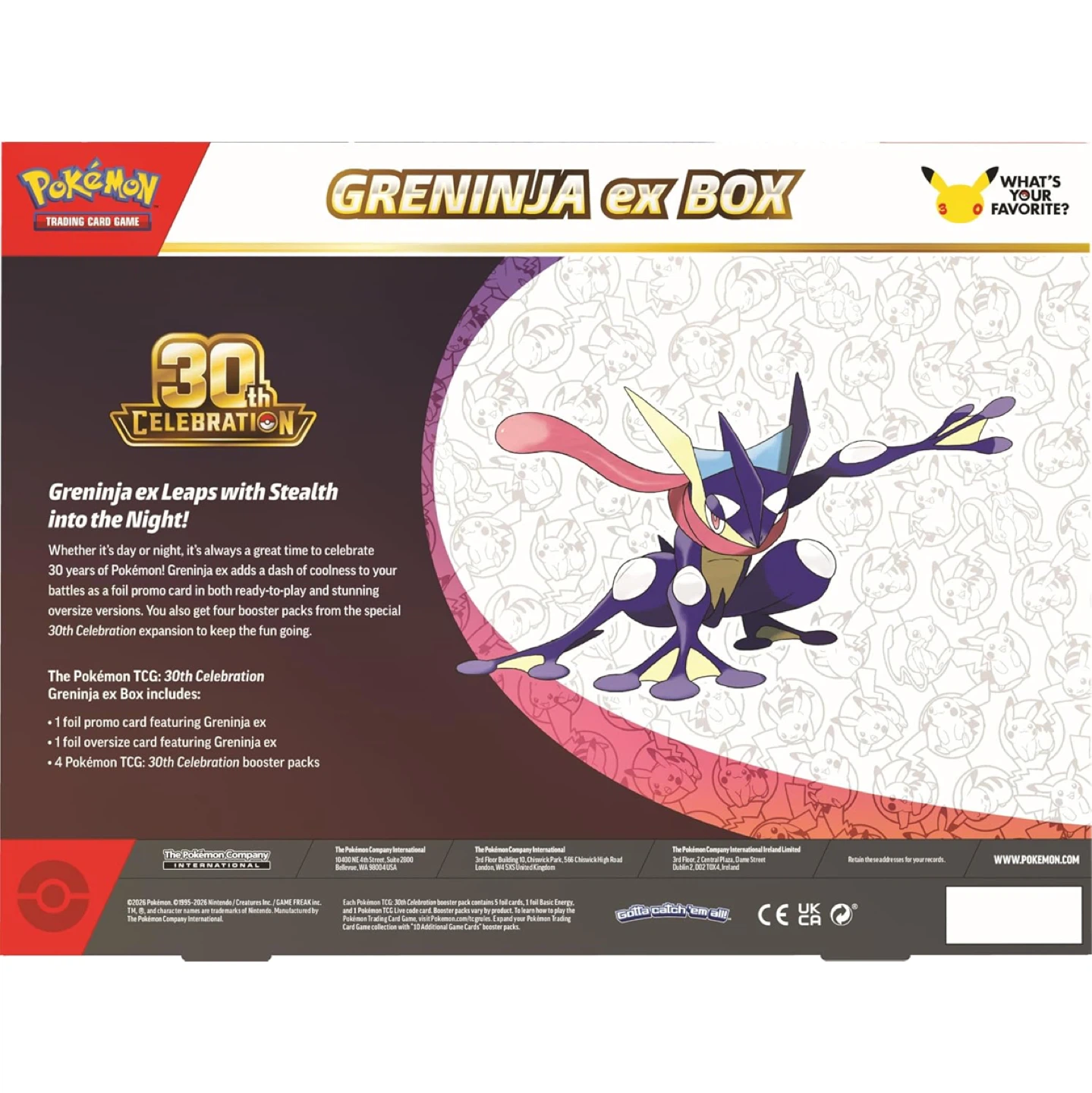 Pokémon 30th Celebration Greninja ex Box - photo 2