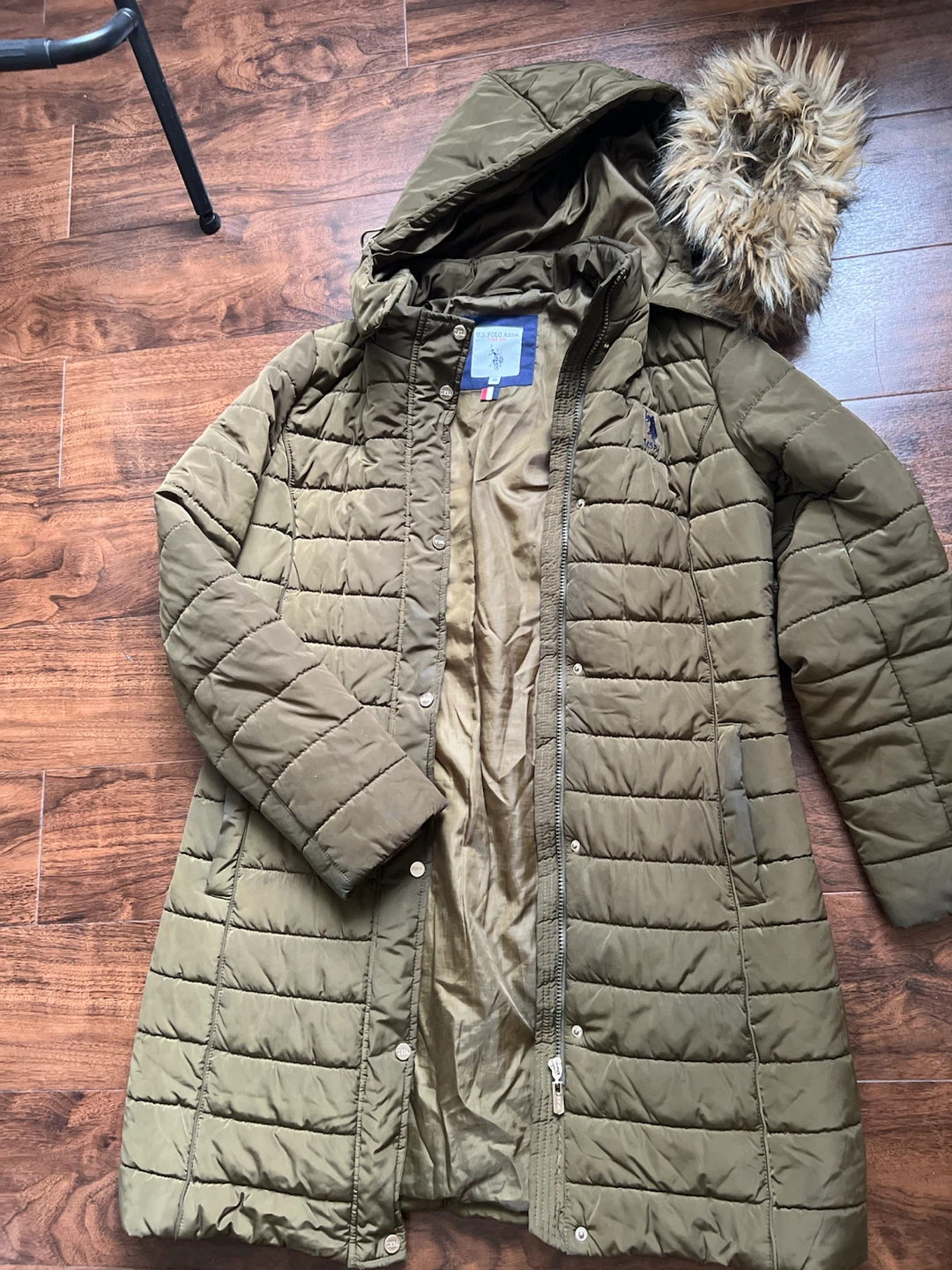 U.S. Polo Assn. Women's Olive Quilted Parka