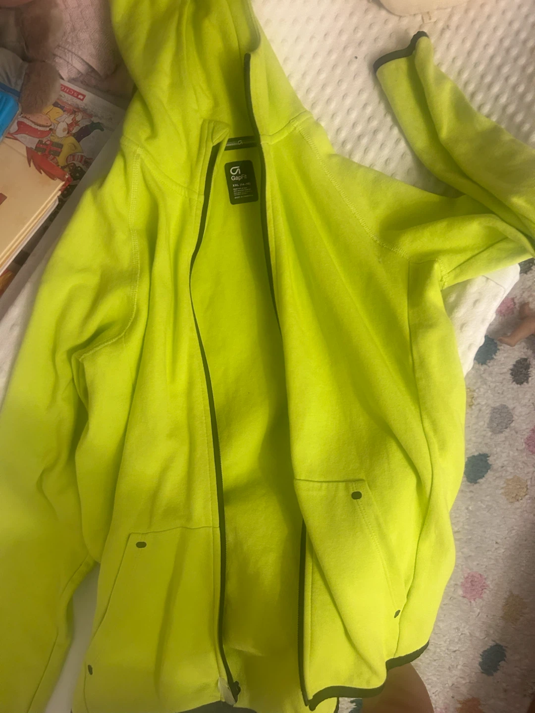 GapFit Neon Yellow Zip-Up Hoodie kids - photo 2