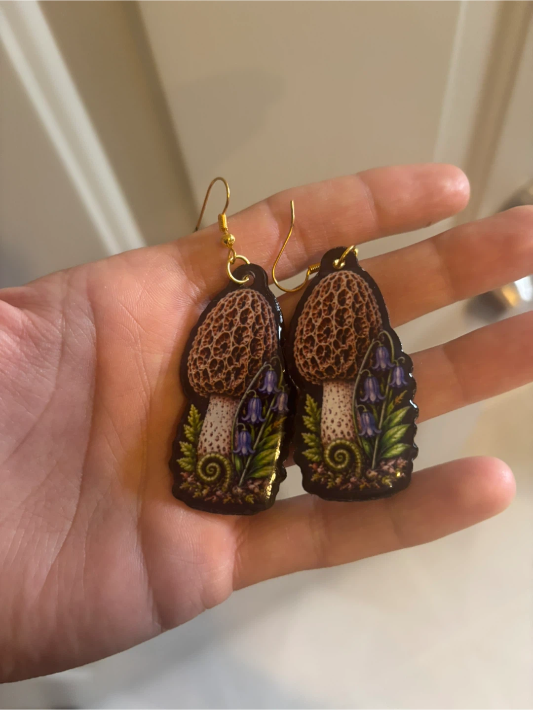 Morel Mushroom Earrings