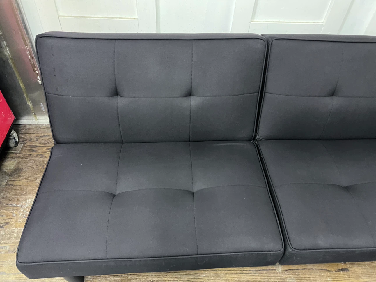 Black Convertible Futon Sofa - photo 2