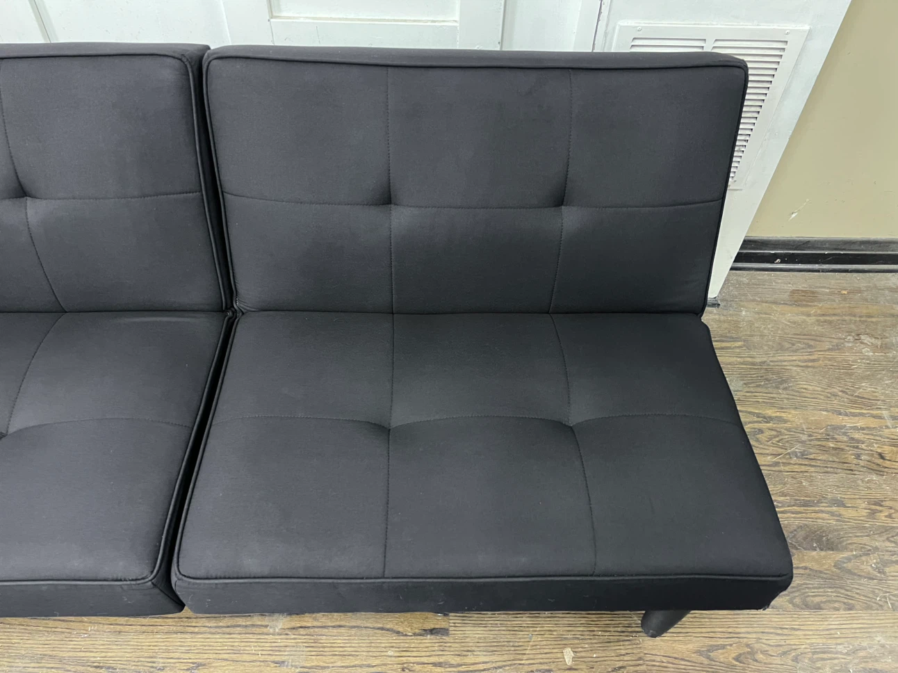 Black Convertible Futon Sofa - photo 3