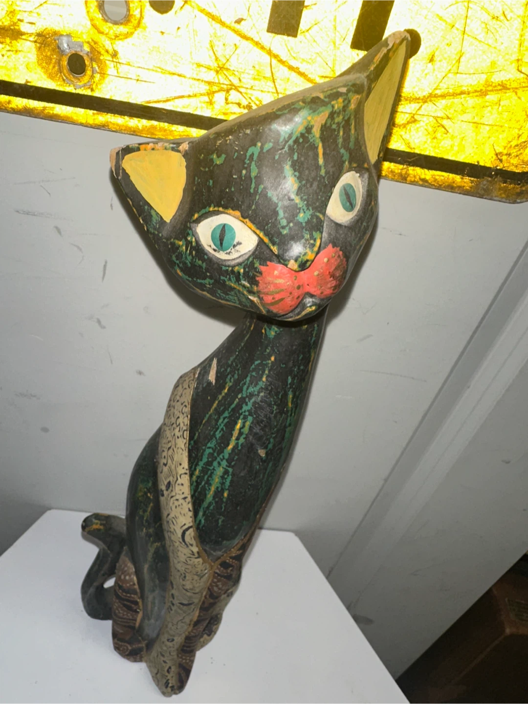Tall Wood Cat Decor - photo 2