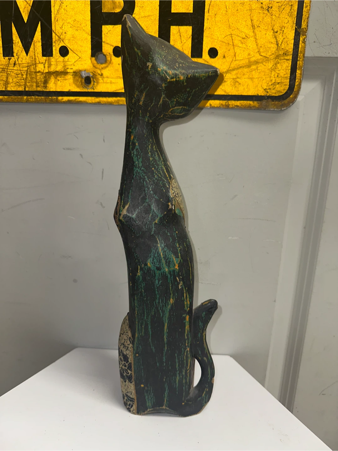 Tall Wood Cat Decor - photo 4