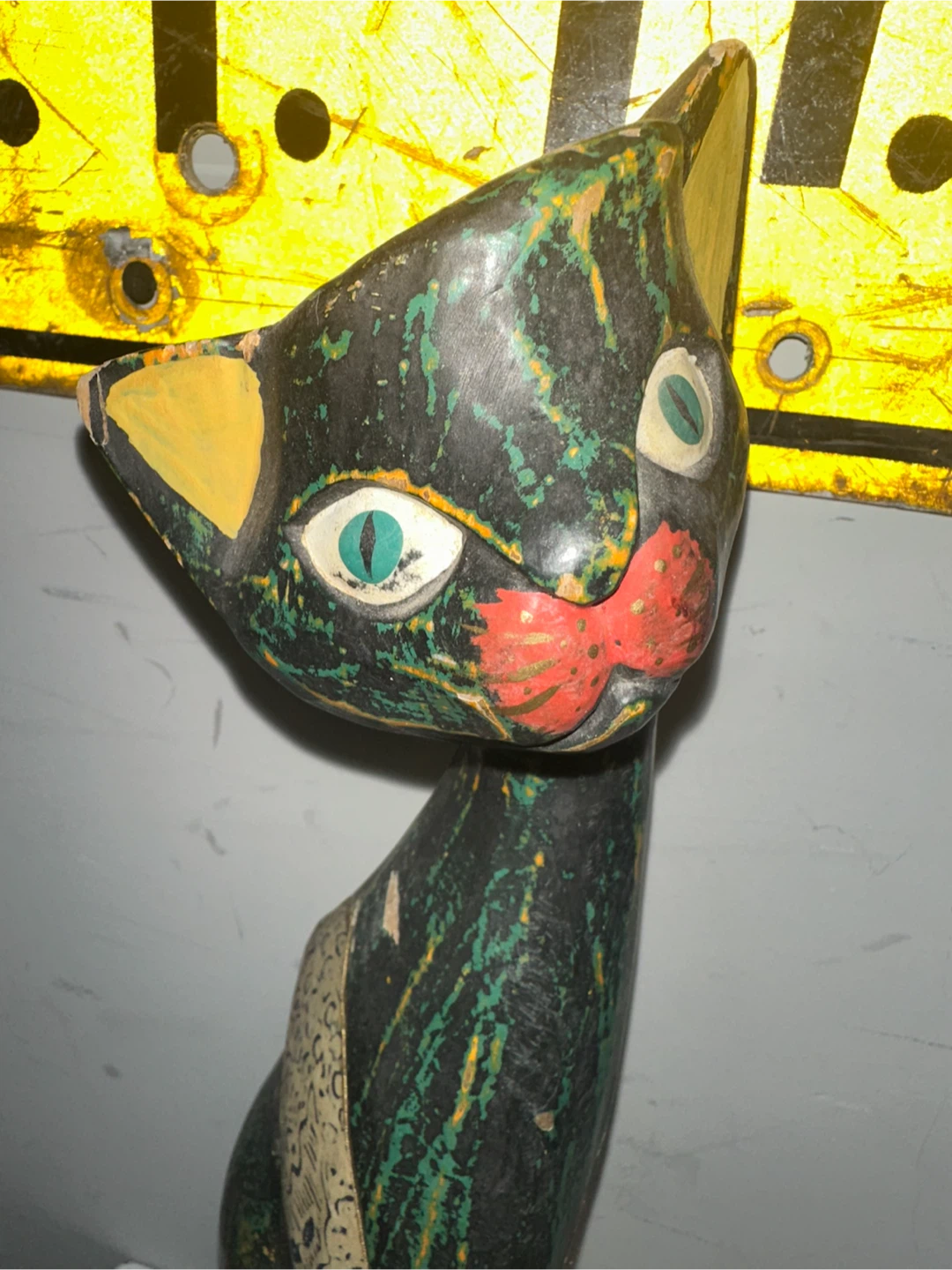 Tall Wood Cat Decor - photo 5