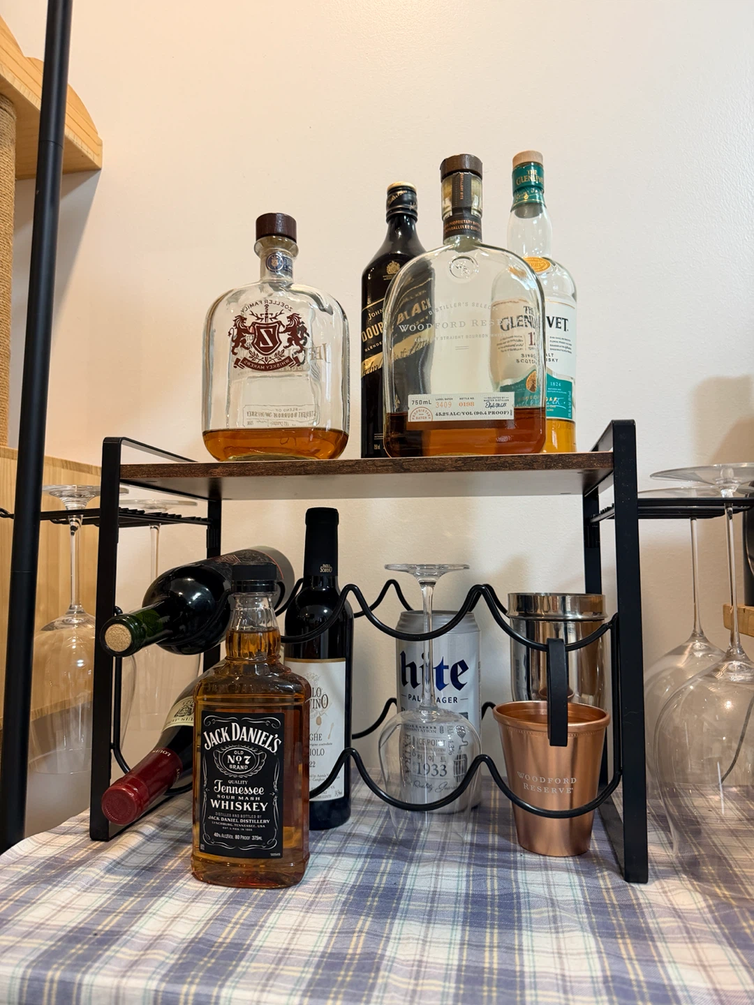Countertop Wine Rack with Glass Holder
