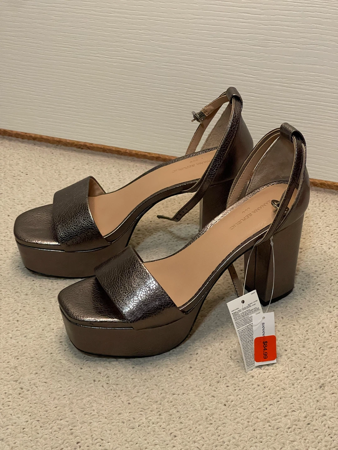 Banana Republic Metallic Platform Heels
