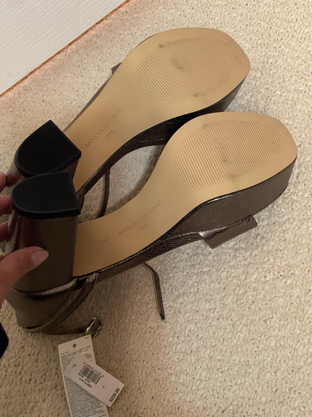 Banana Republic Metallic Platform Heels - photo 2