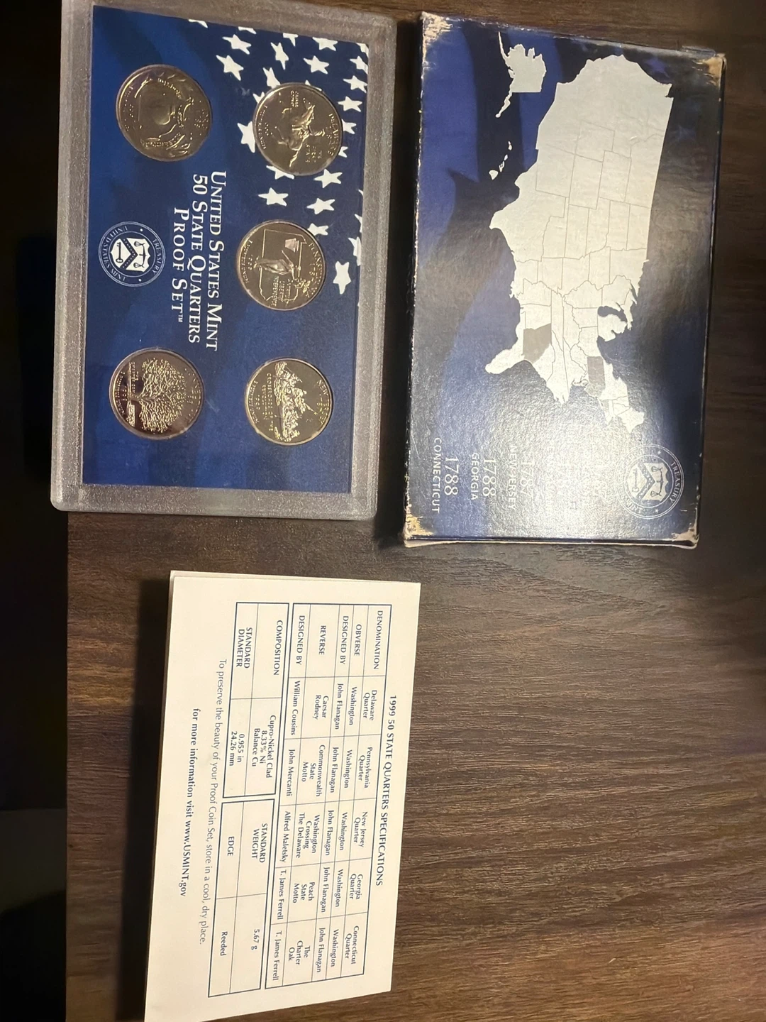 1999 United States Mint 50 State Quarters Proof Set - photo 2
