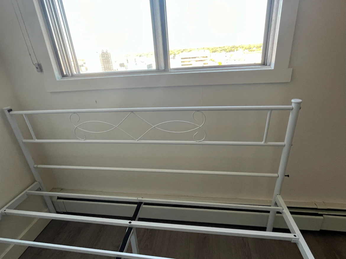White Metal Double Bed Frame - photo 4