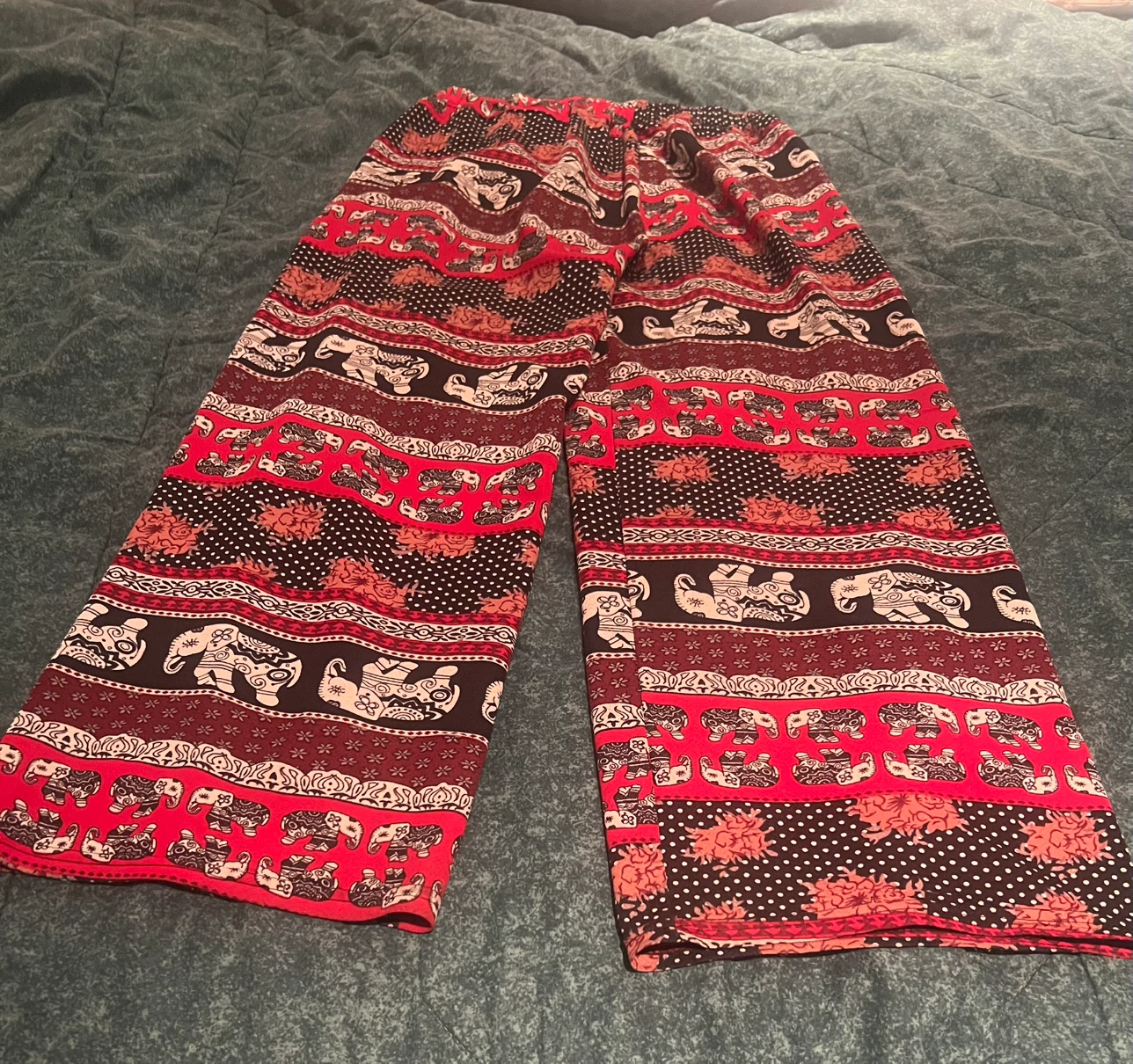 Red and black Thai elephant pants - photo 2