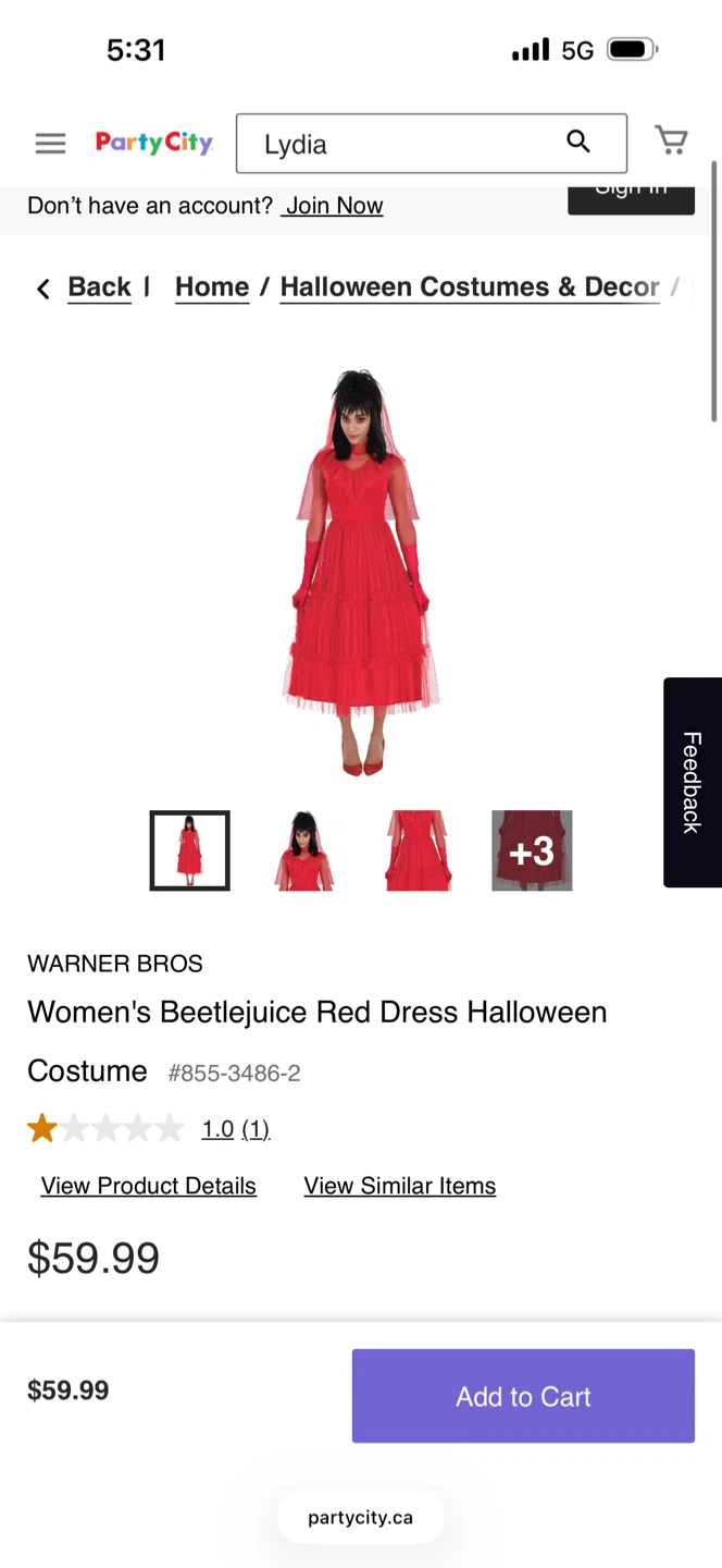 Beetlejuice Lydia Red Wedding Dress Costume - photo 2