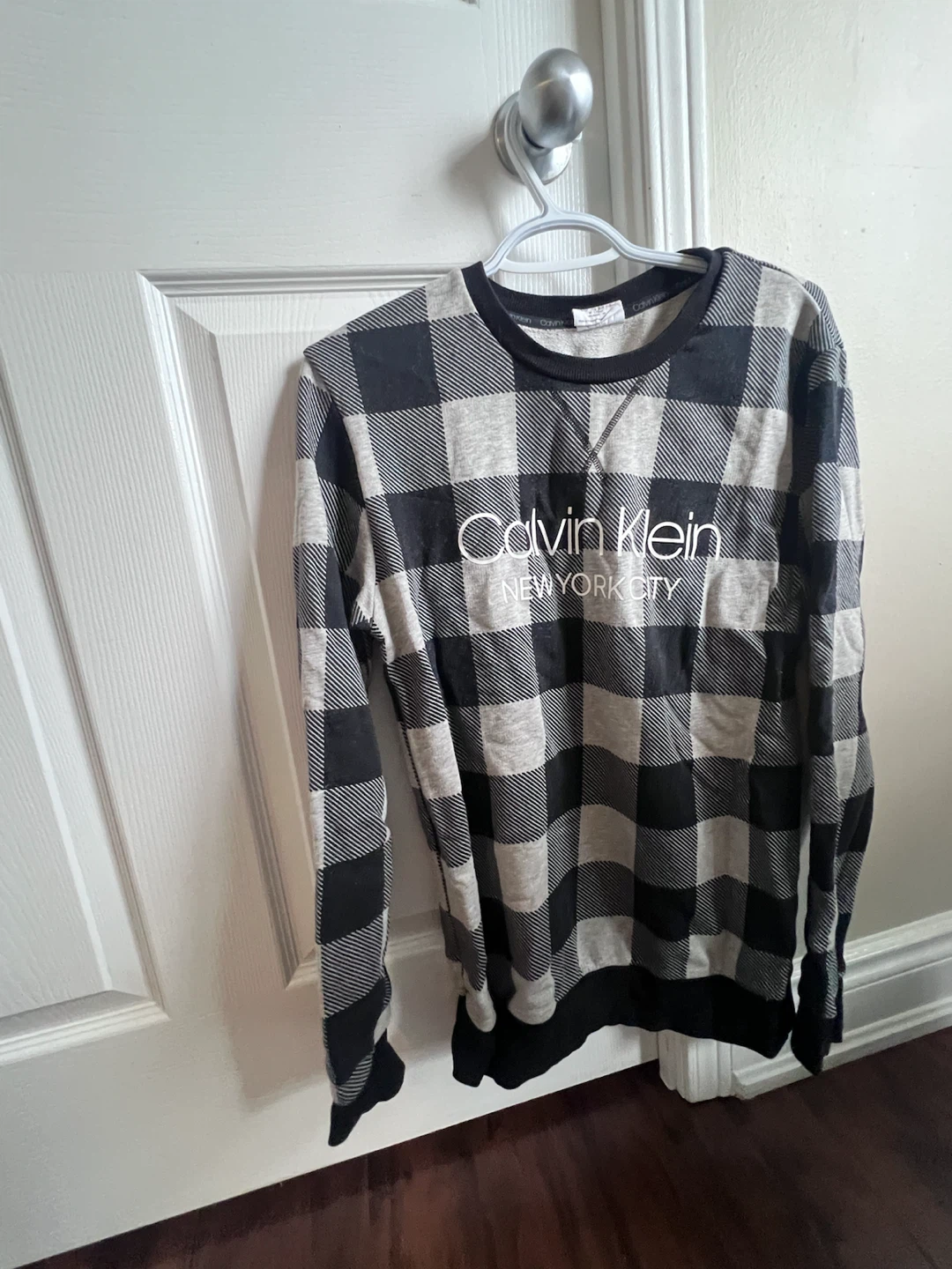 Calvin Klein Plaid Crewneck Sweatshirt
