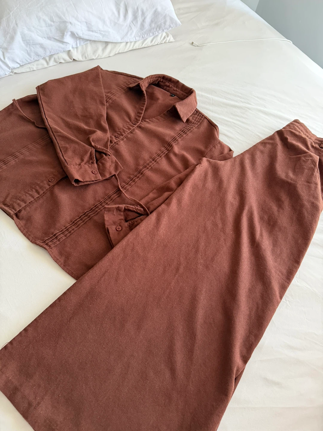 Brown matching shirt and pant set