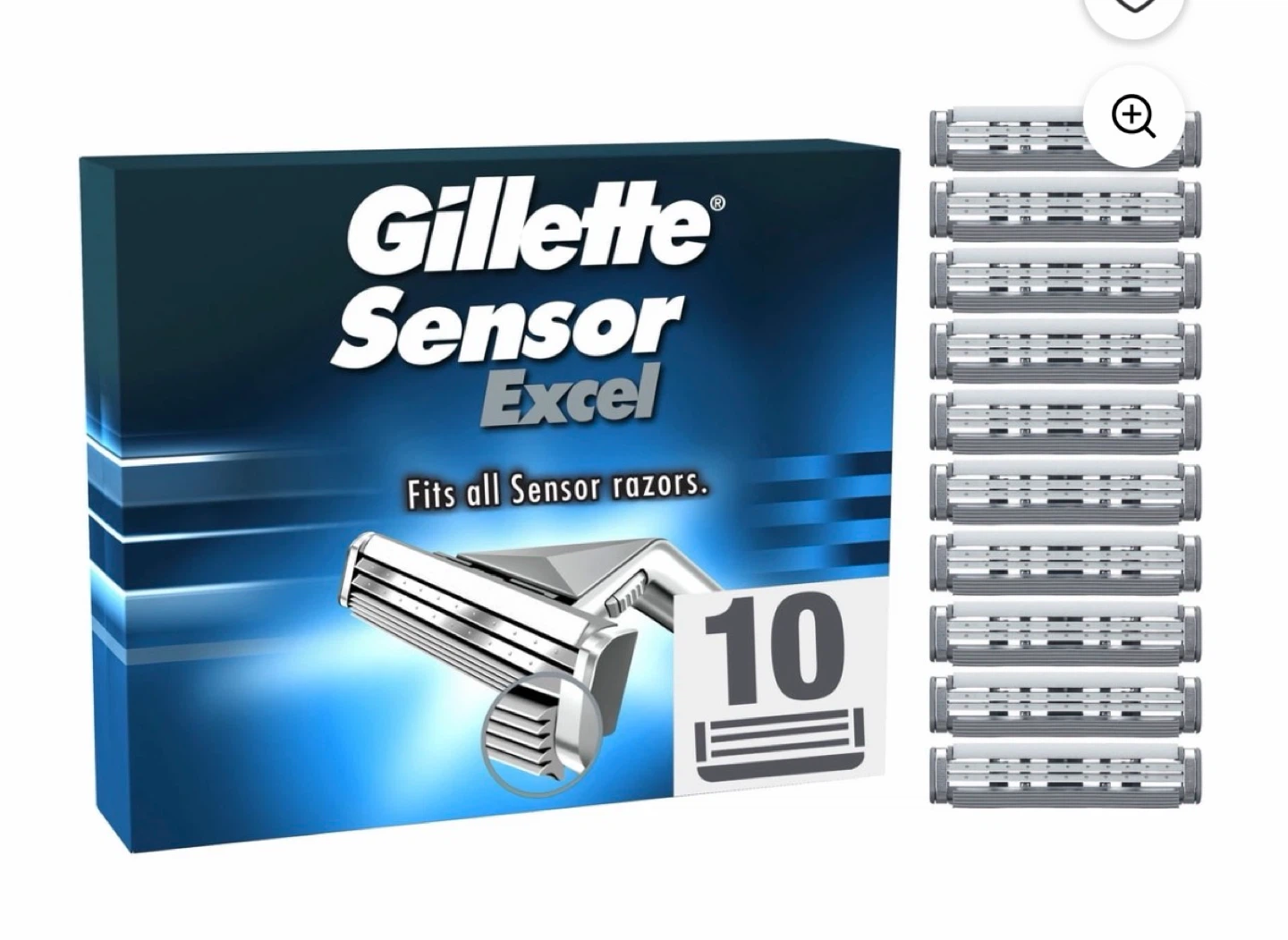 Gillette Sensor Excel Razor Blades 10 Pack