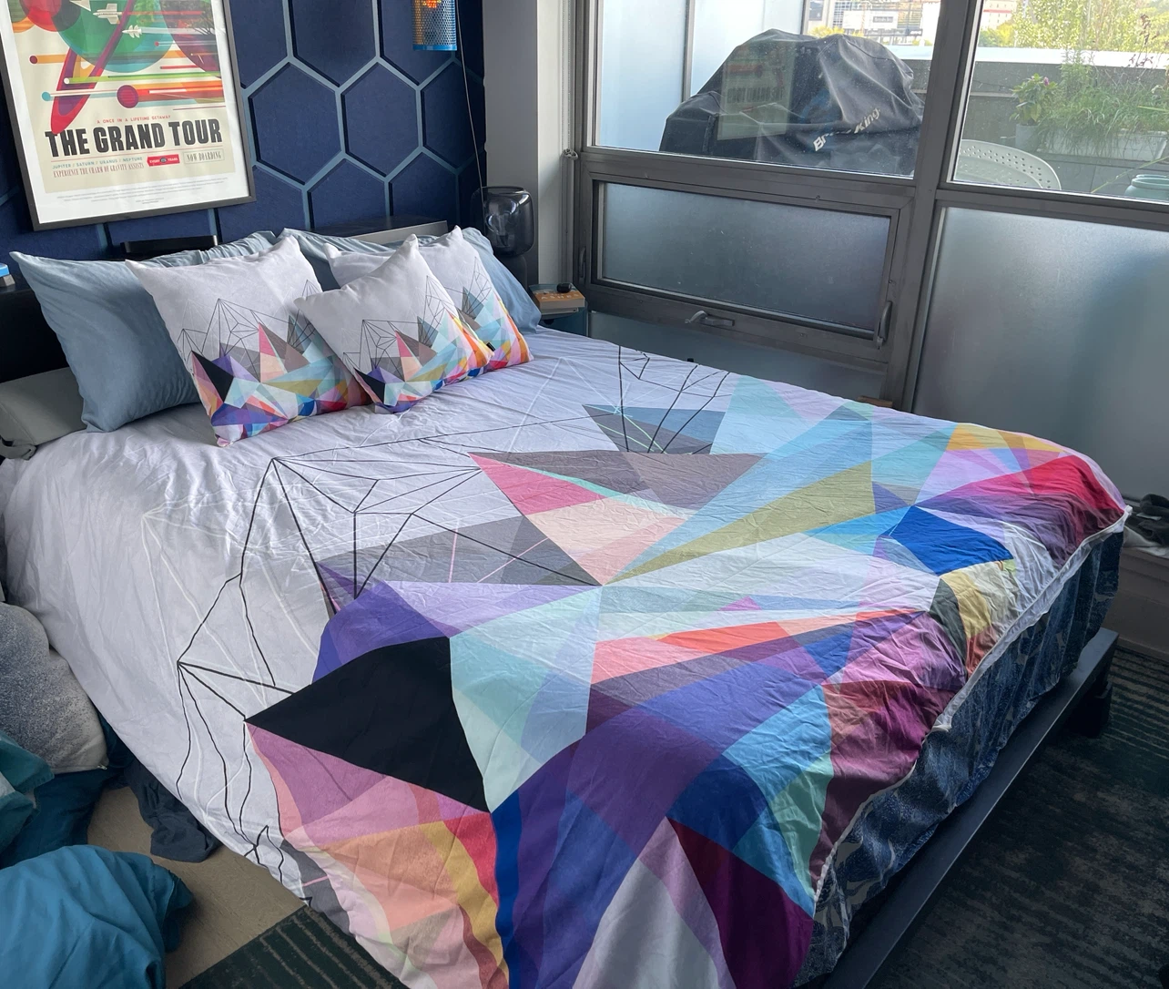 Geometric Duvet and Throw Pillow Covers